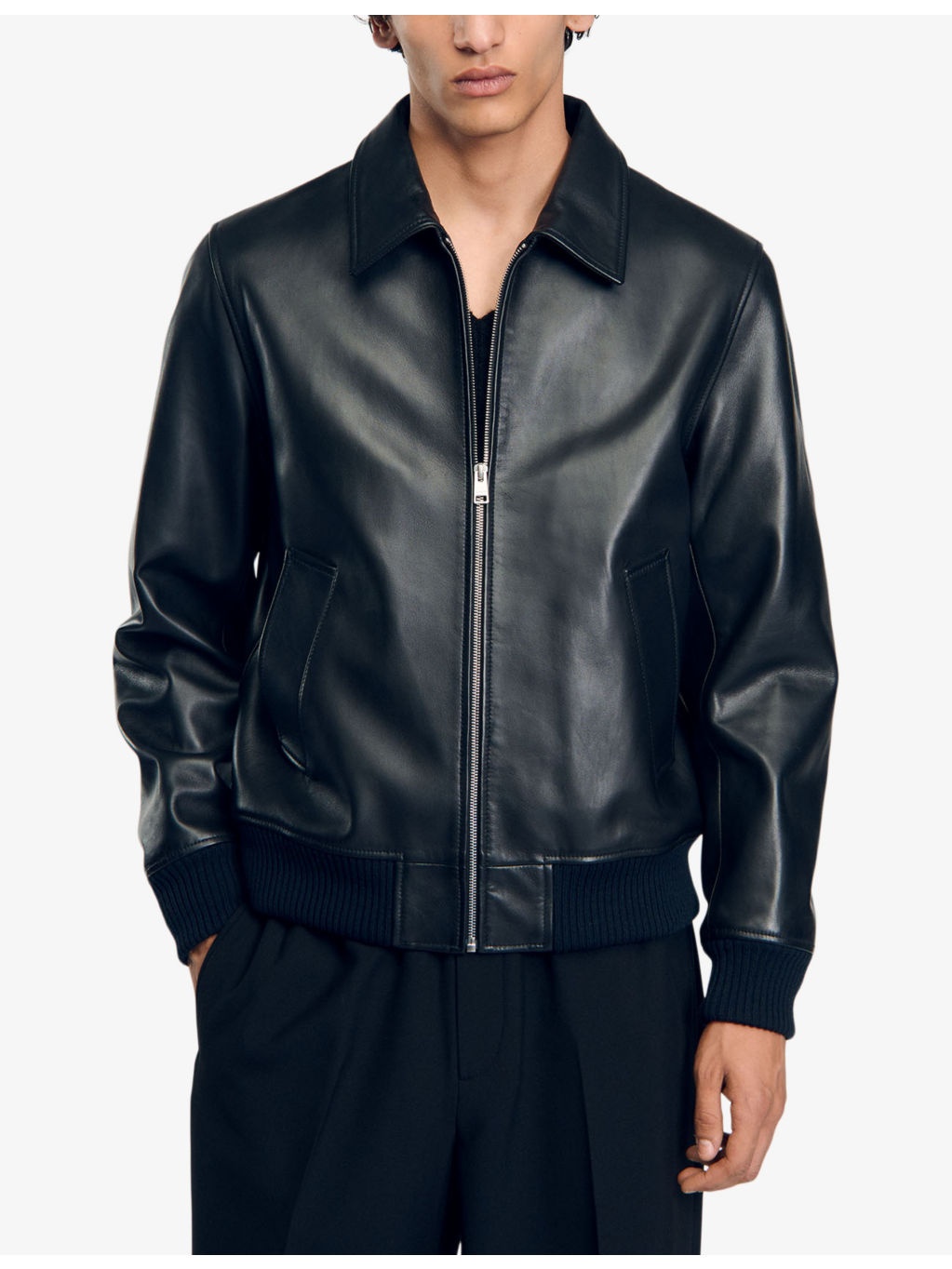 Relaxed-fit leather jacket - 3