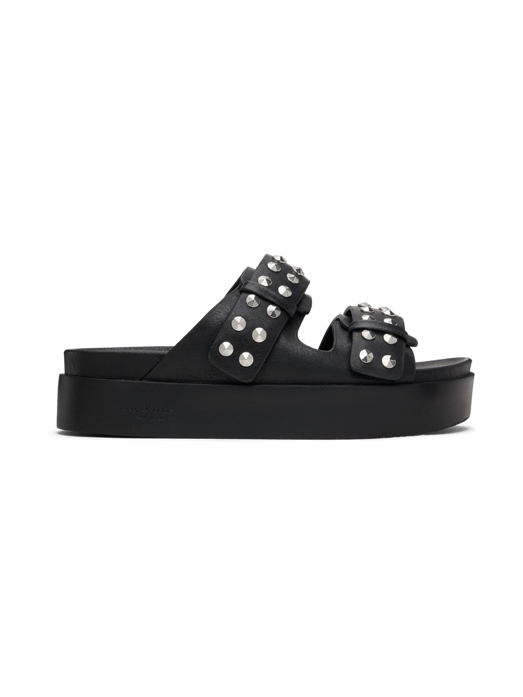 rag & bone Black Geo Stud Platform Sandal | REVERSIBLE