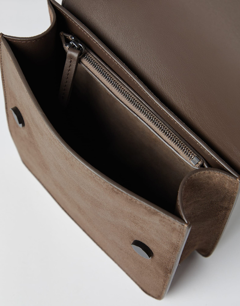 Suede bag with precious insert 5