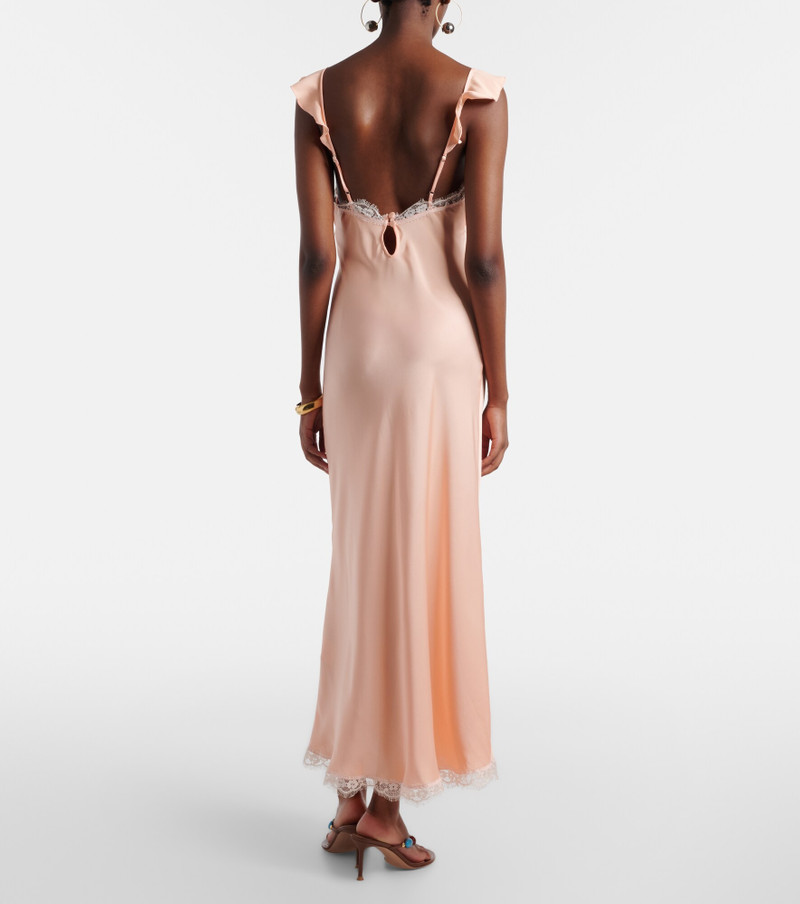 Sella lace-trimmed satin maxi dress 3