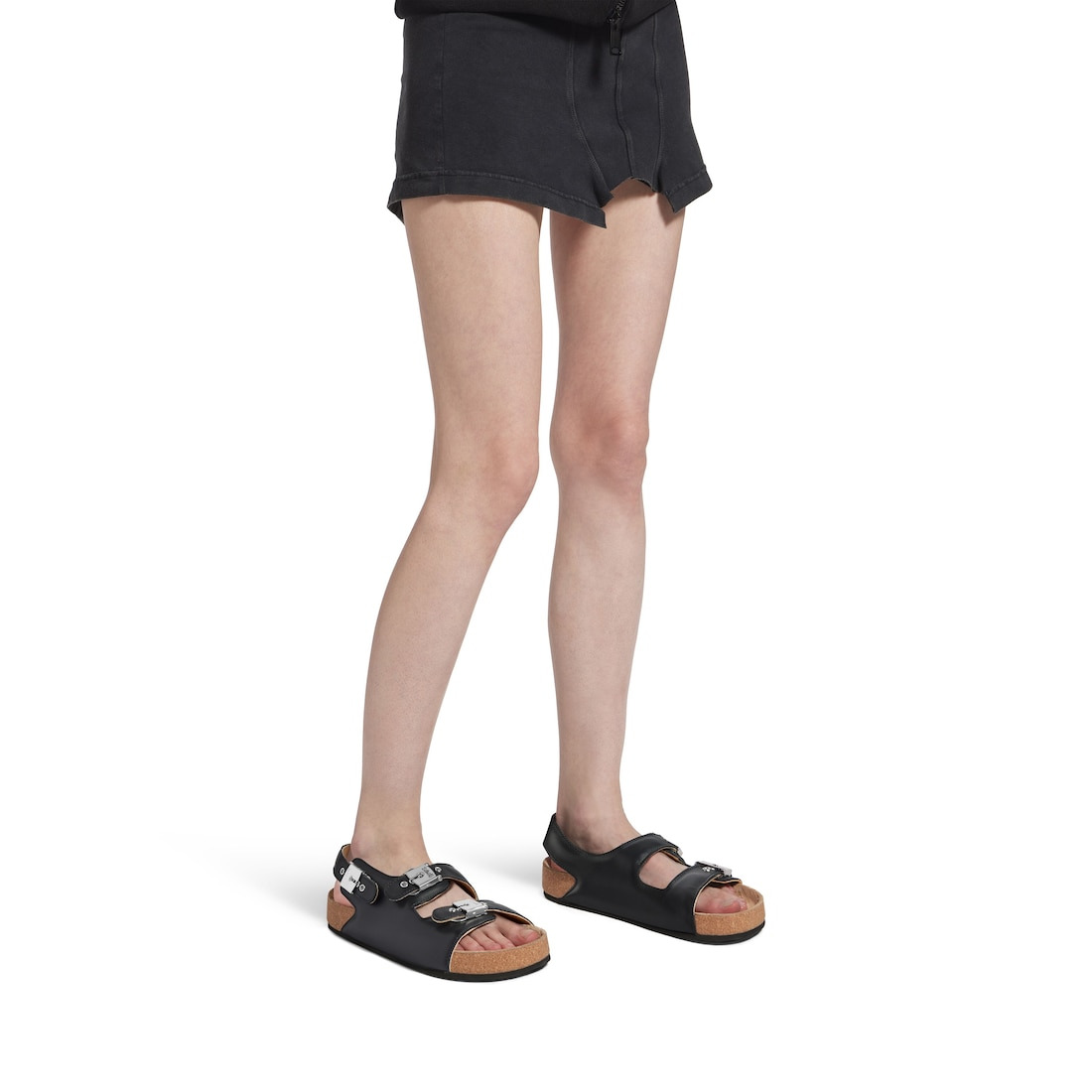Women's Balenciaga I Scholl Flat Sandal in Black - 9