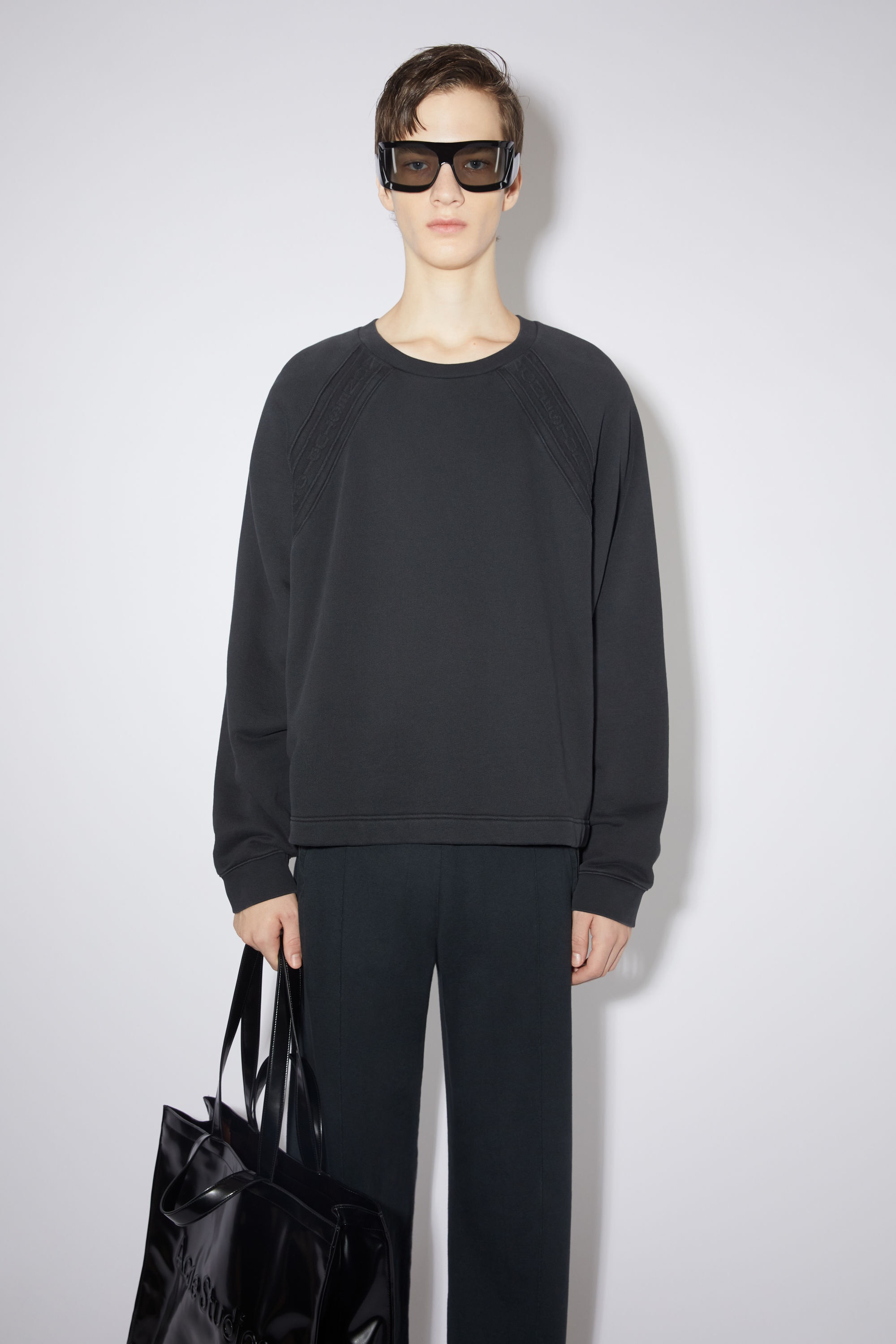 Logo tape sweatshirt - Black - 2