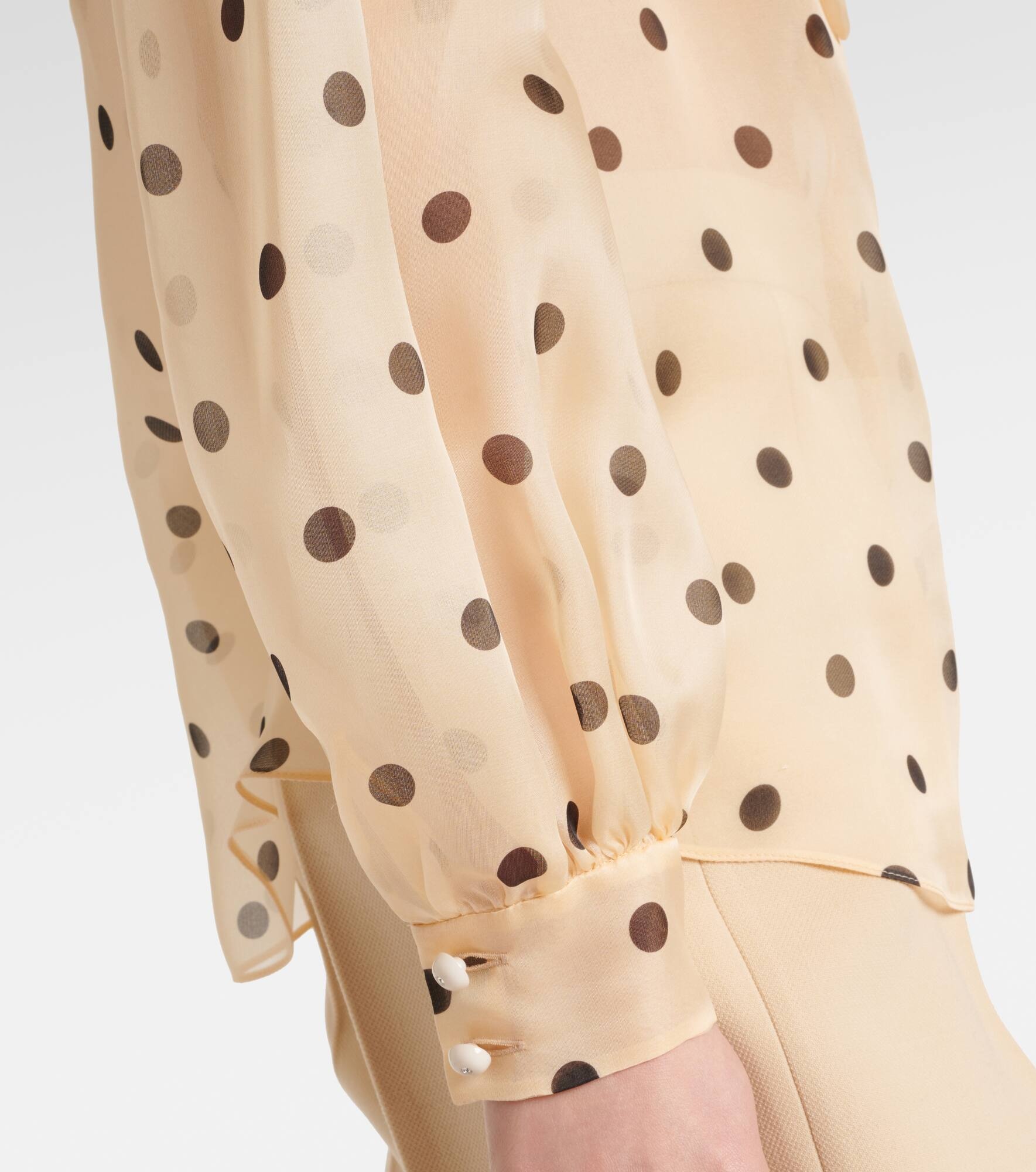 Polka-dot silk blouse - 6
