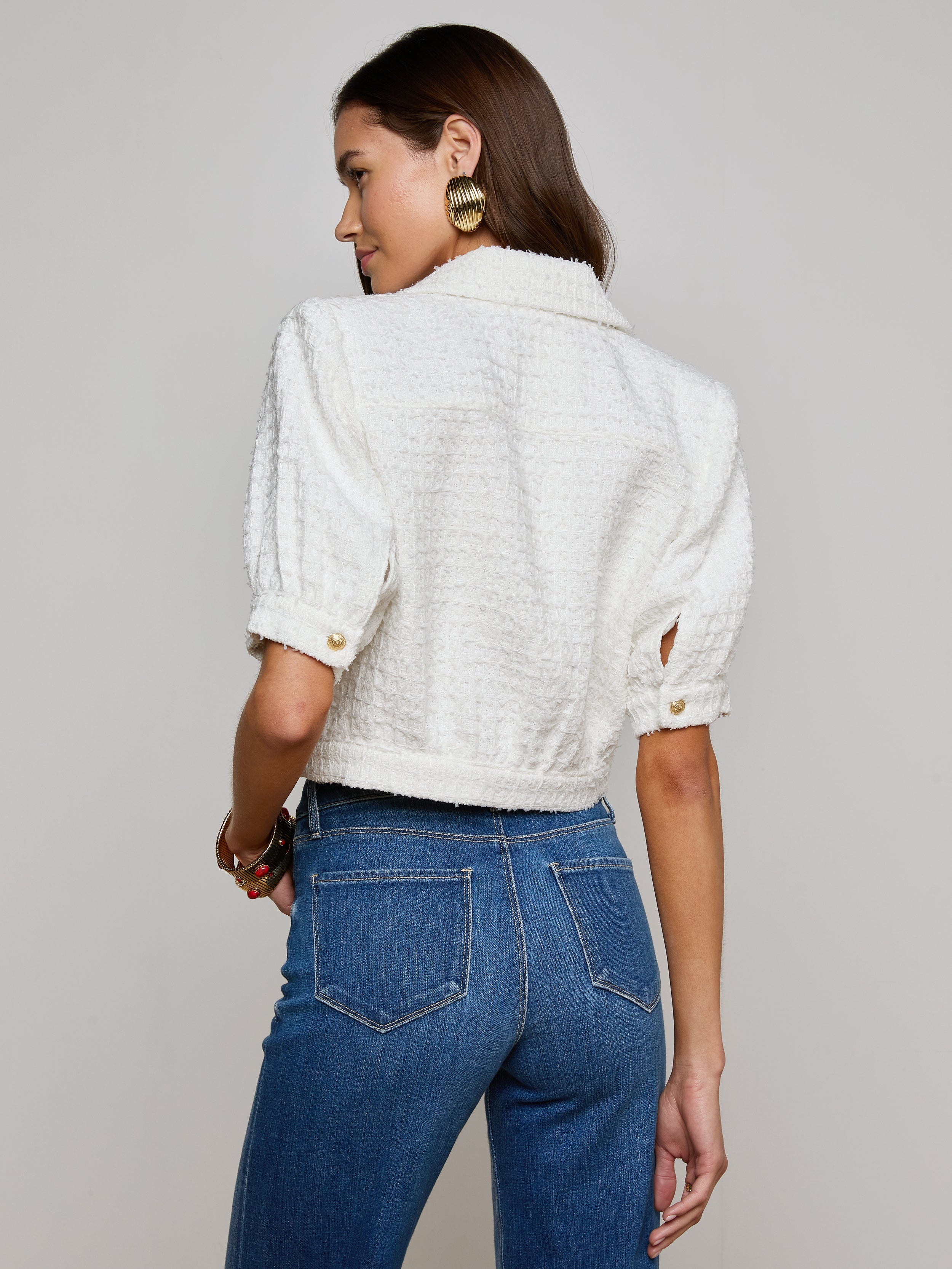 Cove Cropped Tweed Jacket - 4