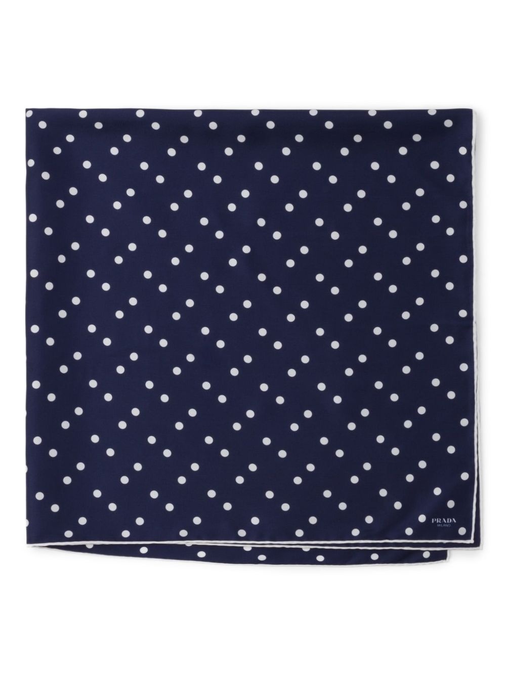 printed silk twill scarf - 2