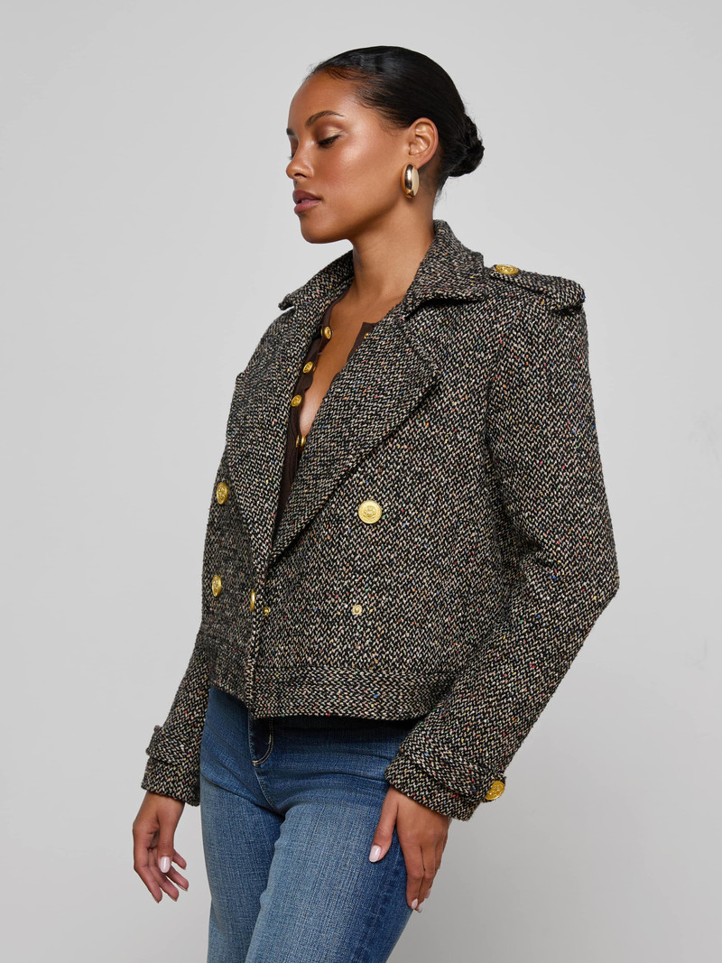 Xoey Cropped Tweed Trench 3