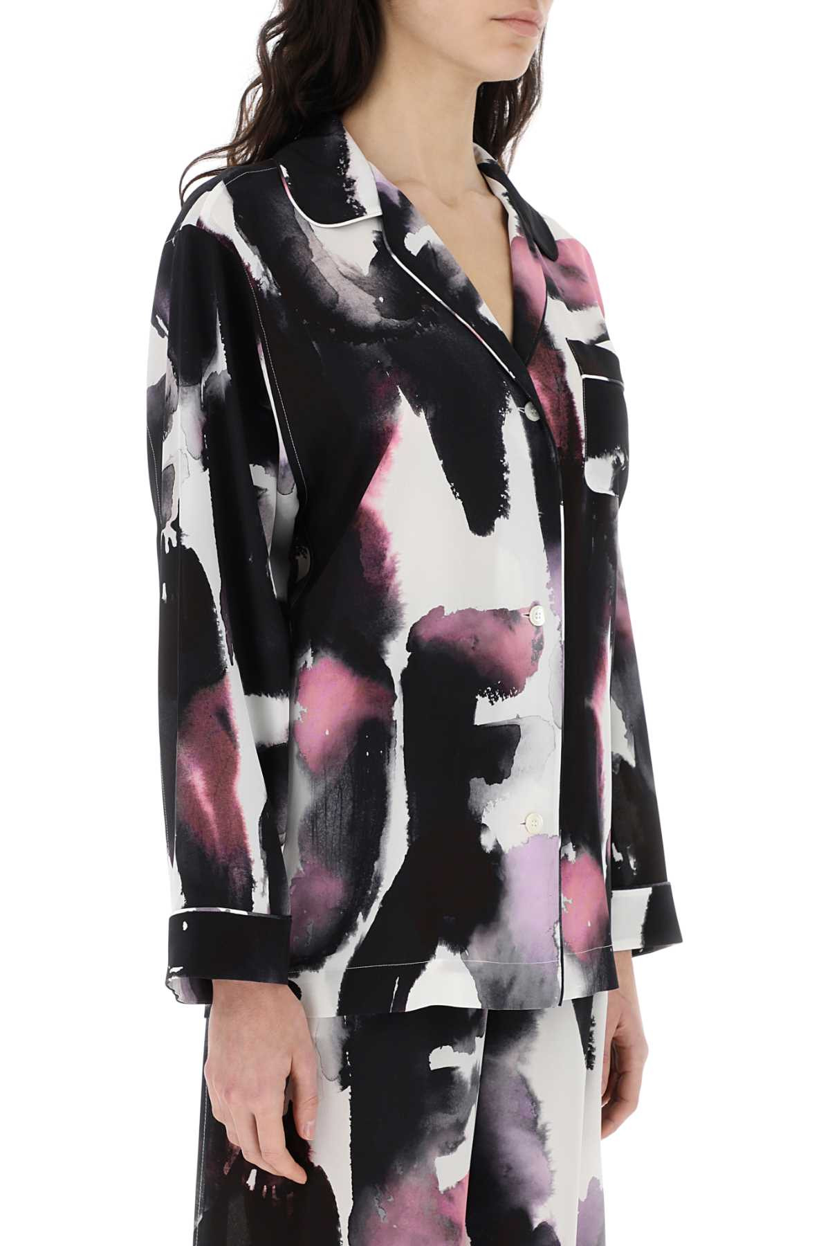 Alexander Mcqueen Women Printed Silk Shirt - 3