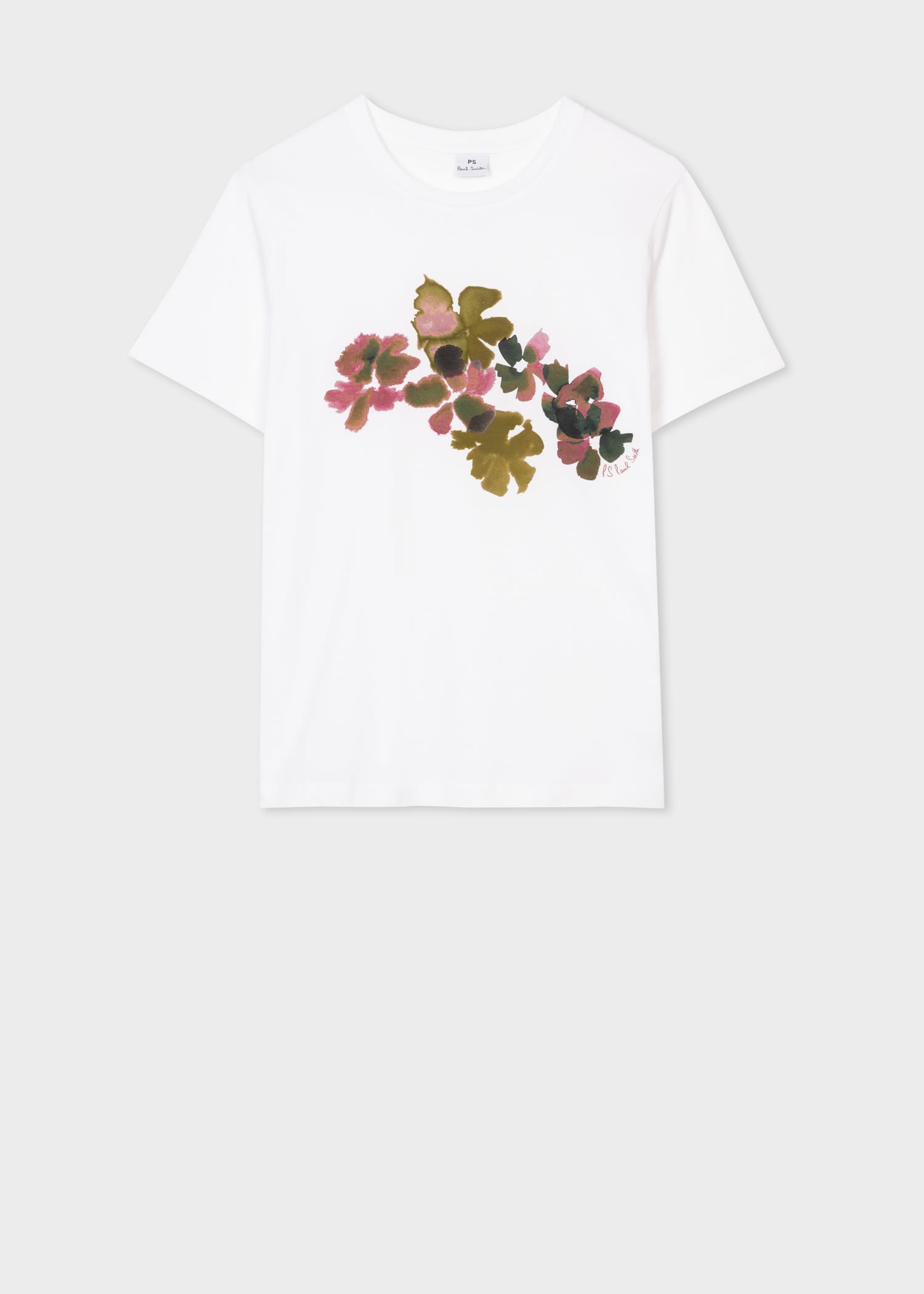 White Cotton 'Marsh Marigold' T-Shirt - 1