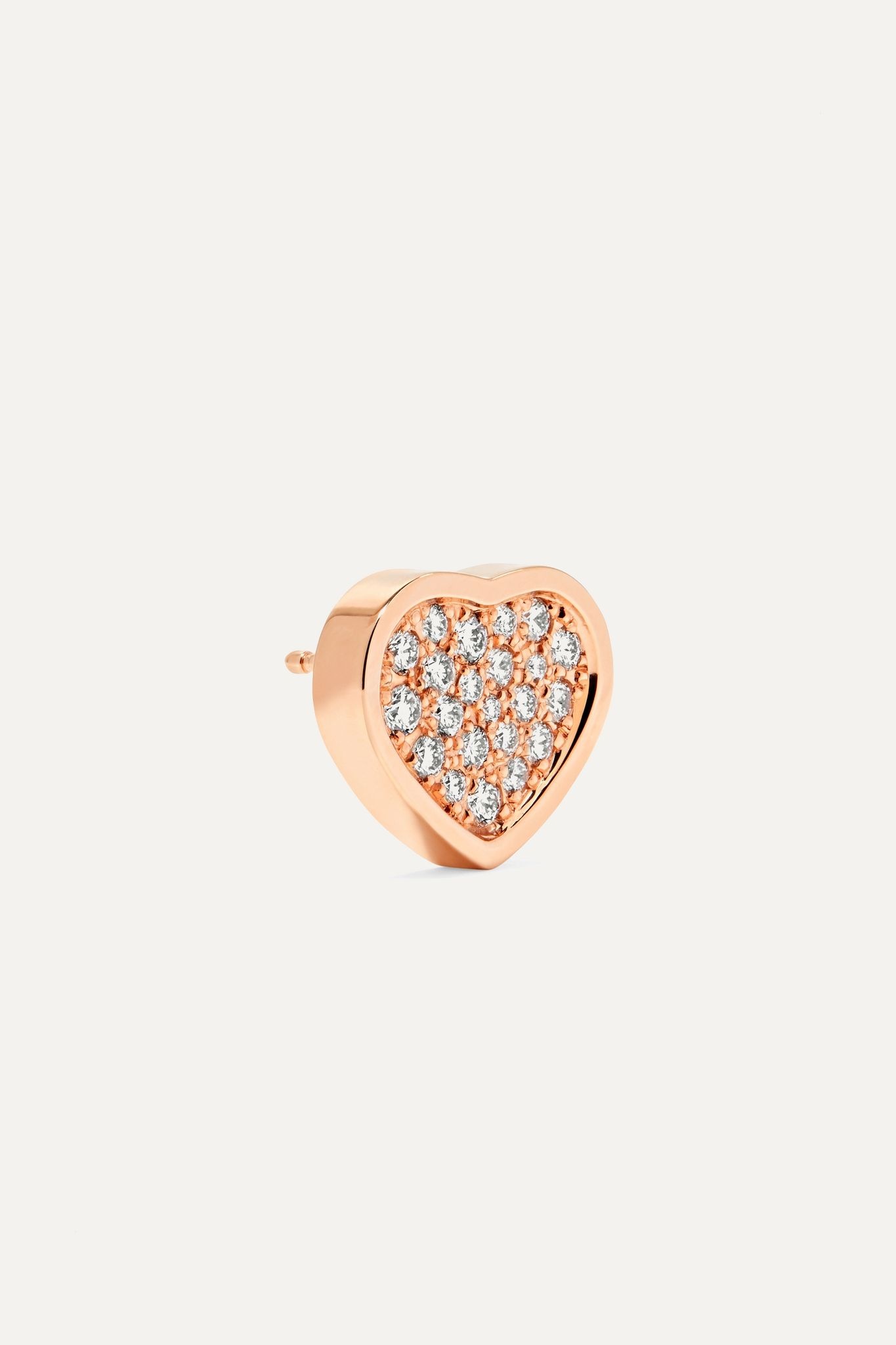 Happy Hearts 18-karat rose gold diamond earrings - 2