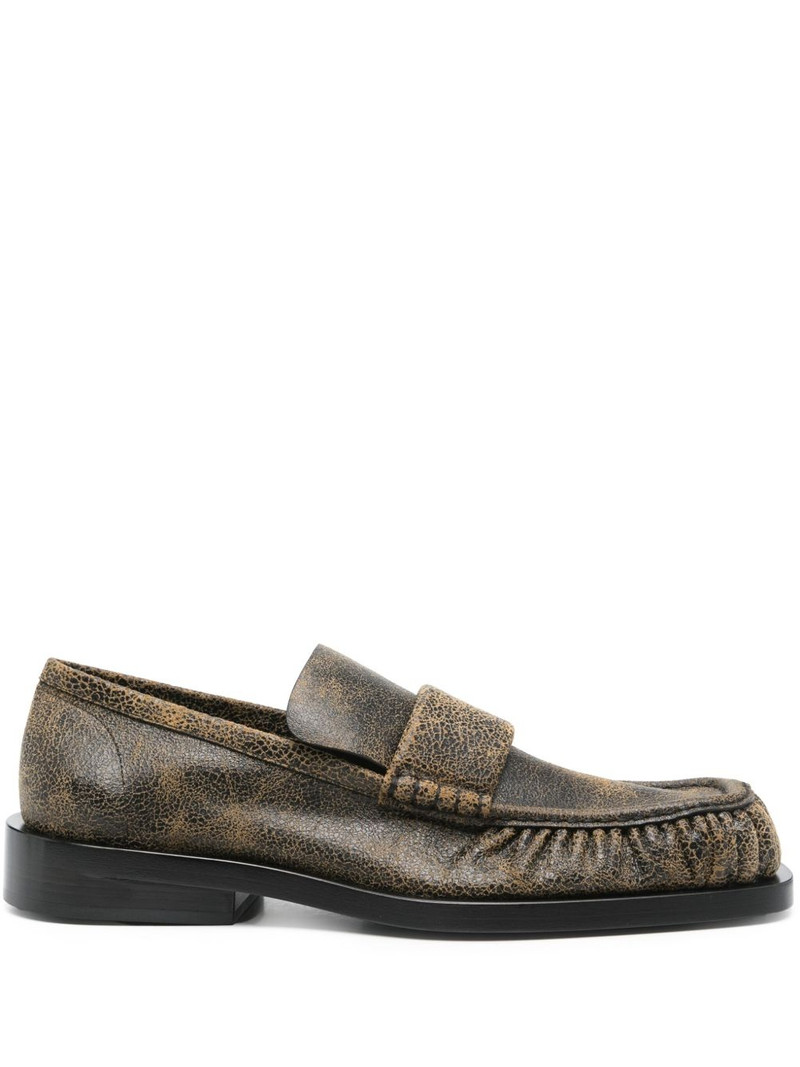 cracked-effect loafers 1