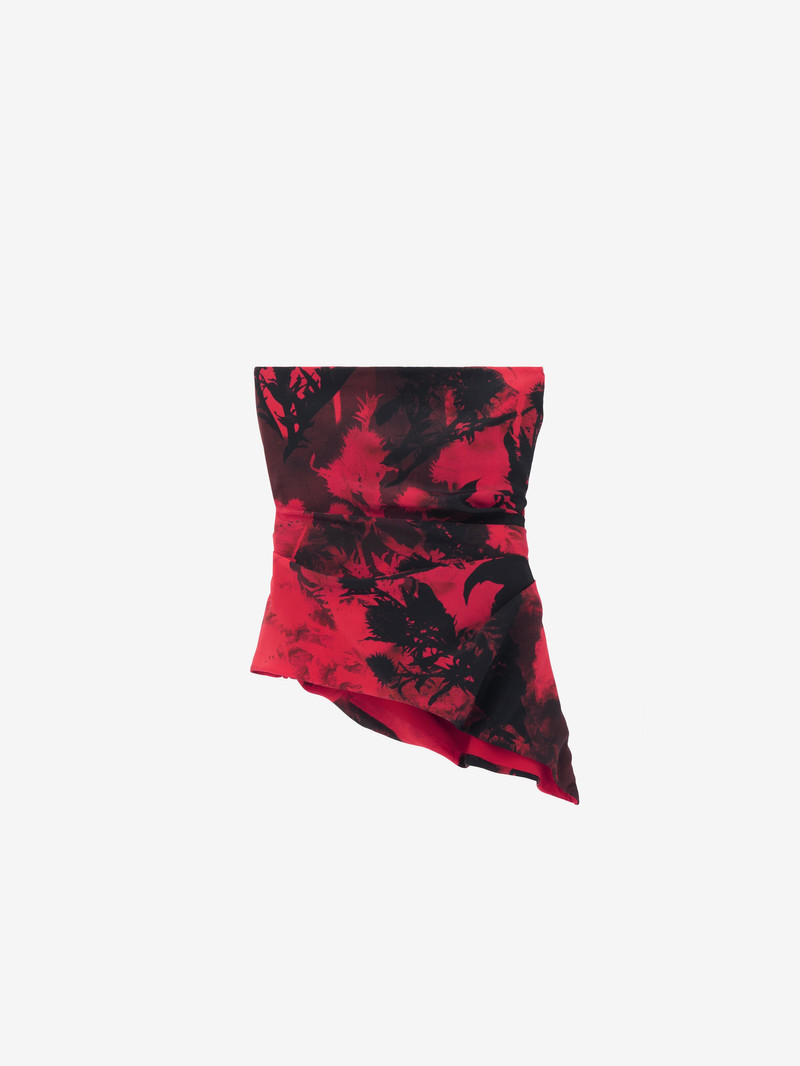 Alexander McQueen Floral Strapless Top outlook