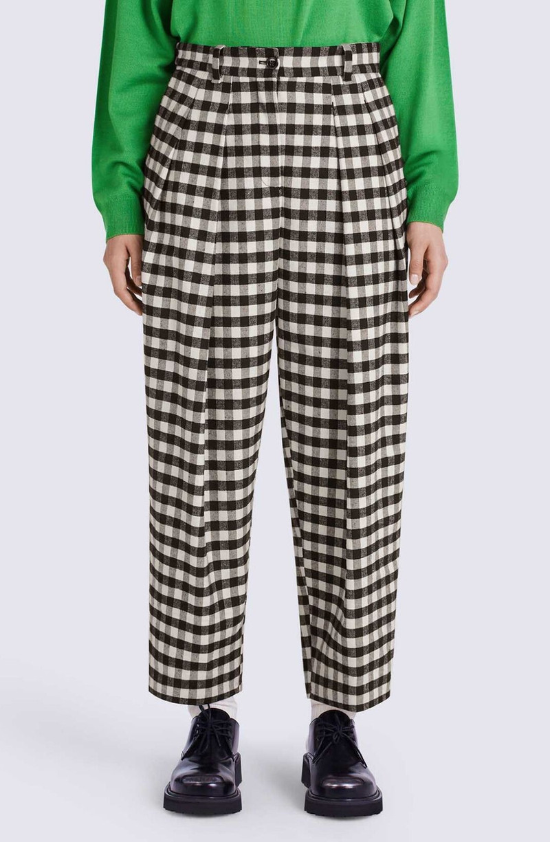 Cropped gingham trousers 5