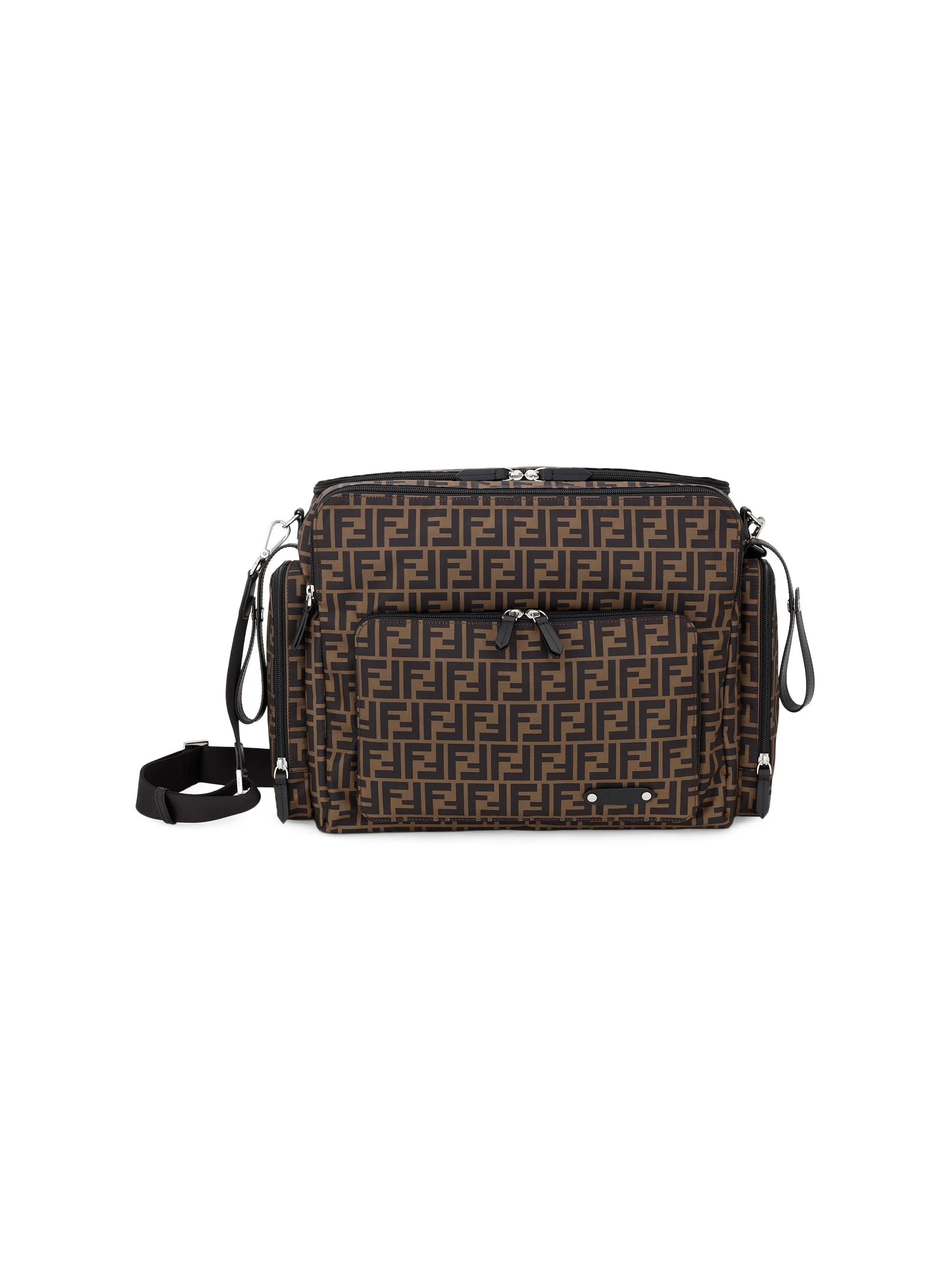 Unisex FF Logo Diaper Bag - Brown - 1