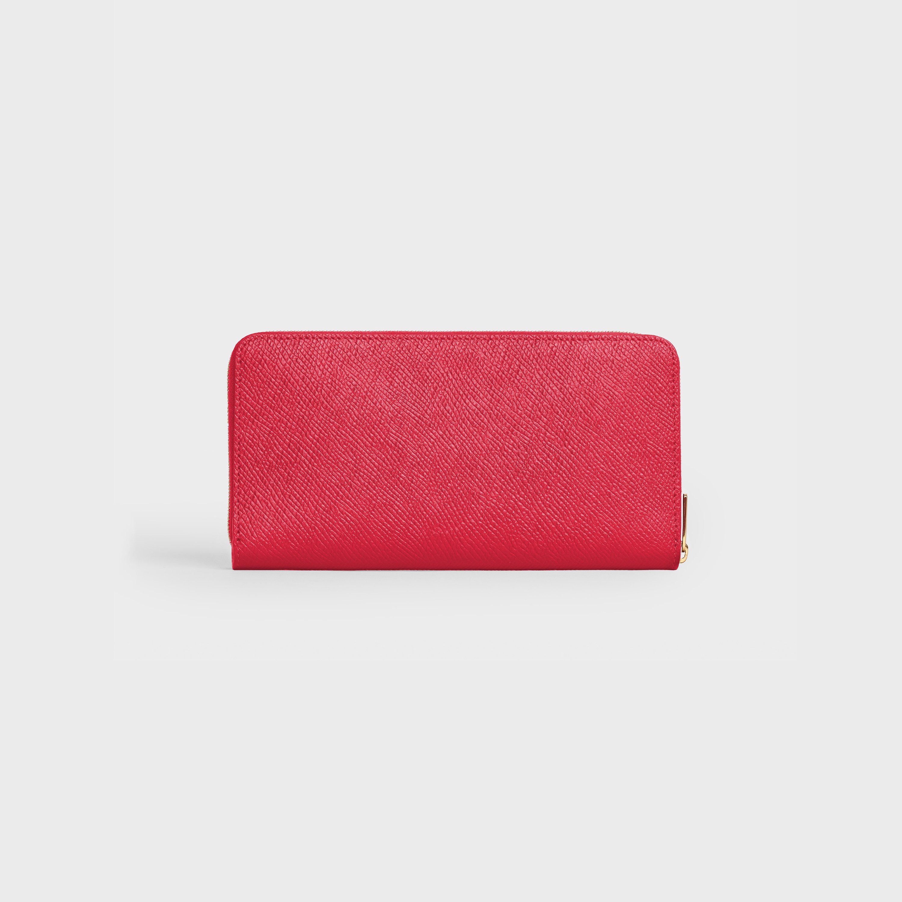 LARGE ZIPPED WALLET IN GRAINED CALFSKIN - 3