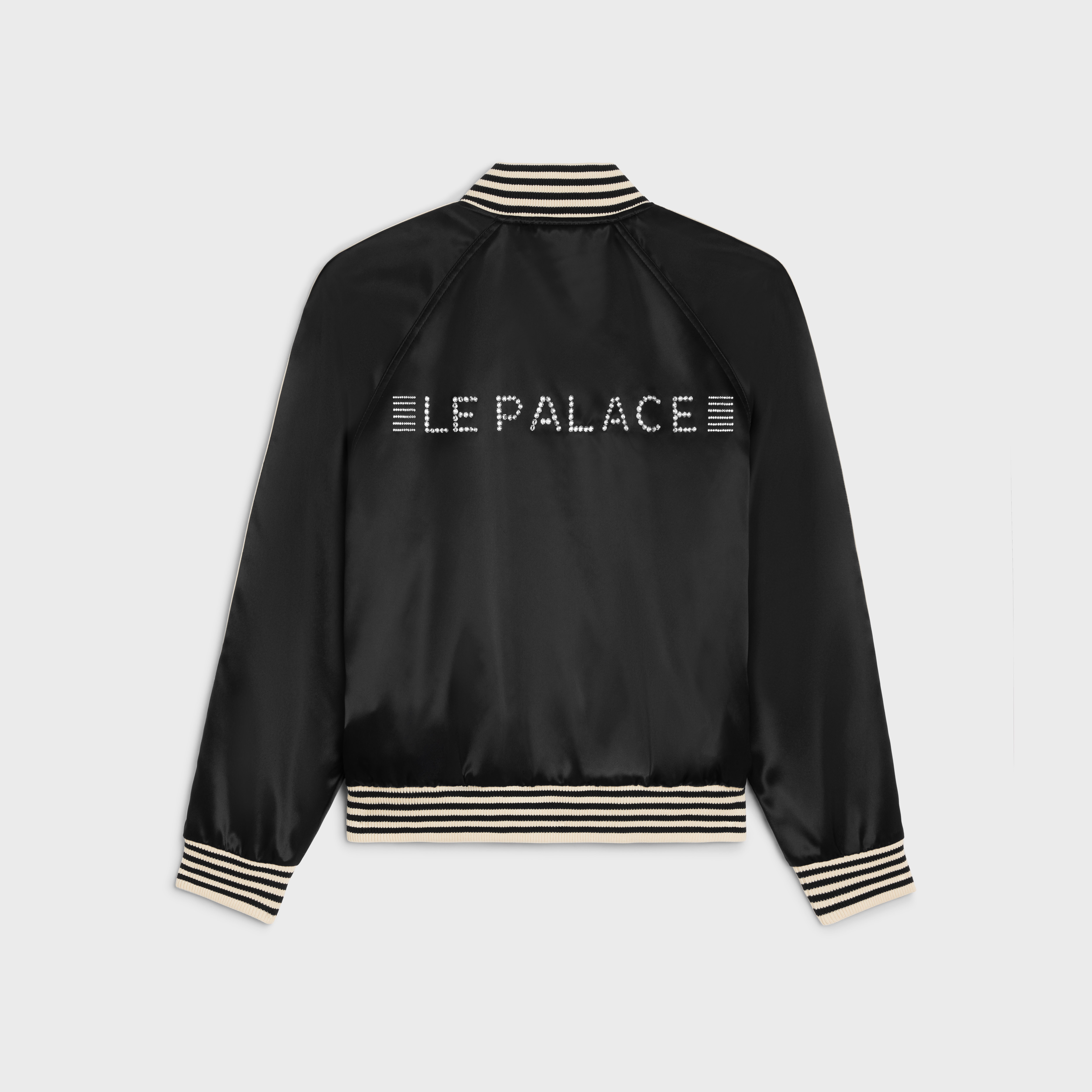 le palace embroidered teddy jacket in satin-finish nylon - 2