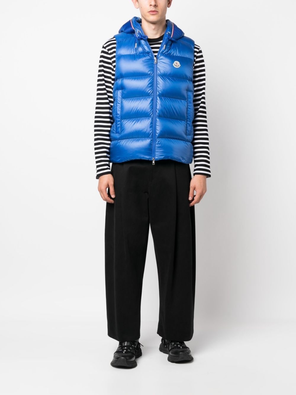 quilted hooded down gilet - 2