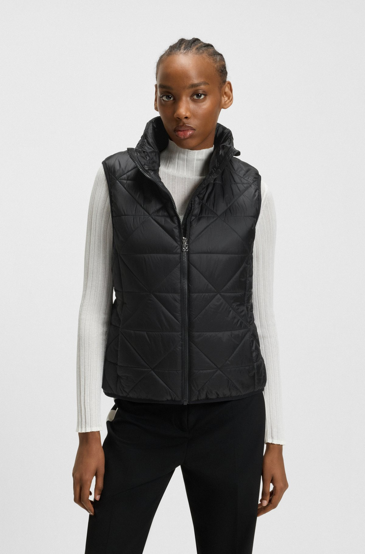 PADDED GILET WITH TRIANGLE QUILTING - 2