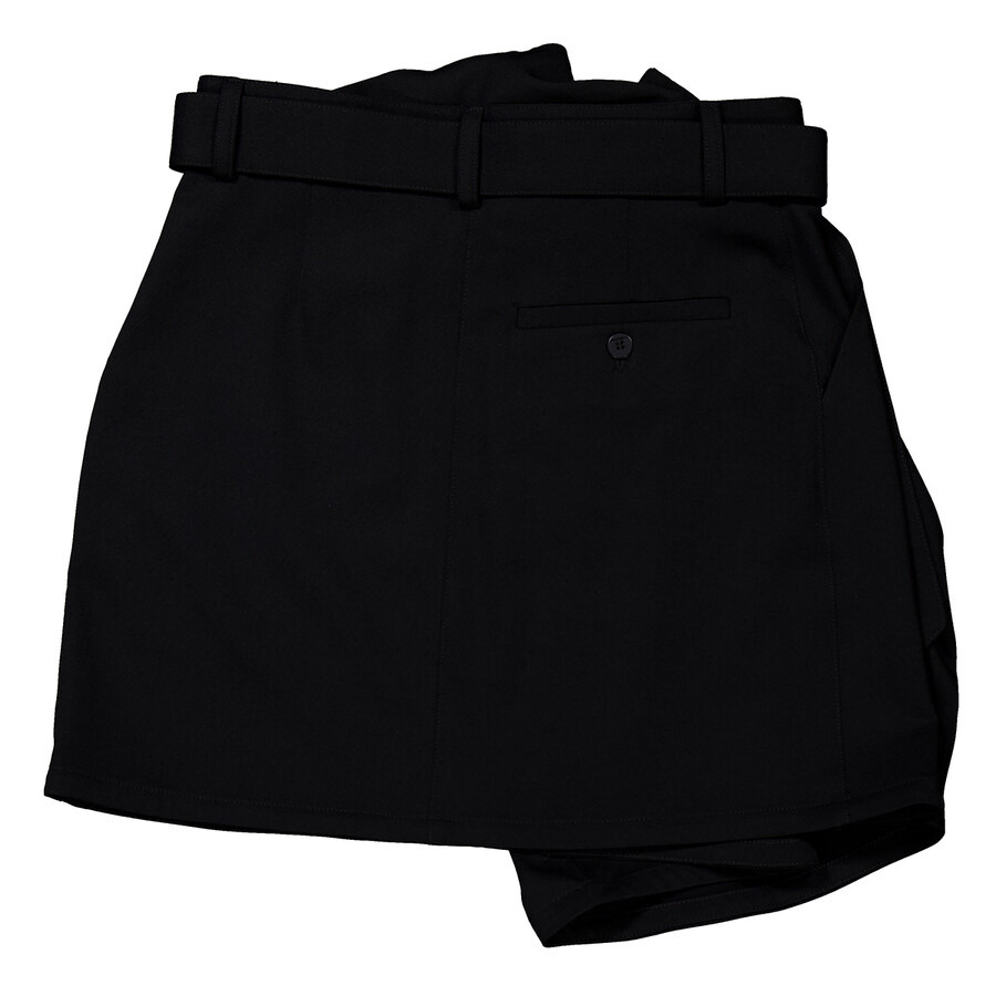 JW Anderson Asymmetric Draped Wool Mid-Rise Mini Skirt - 6
