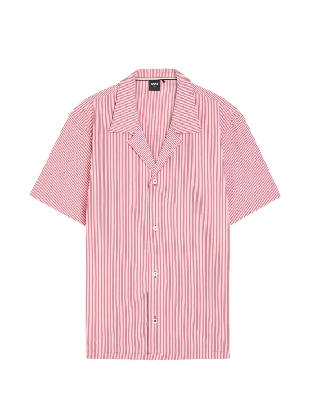 striped camp-collar shirt - 1