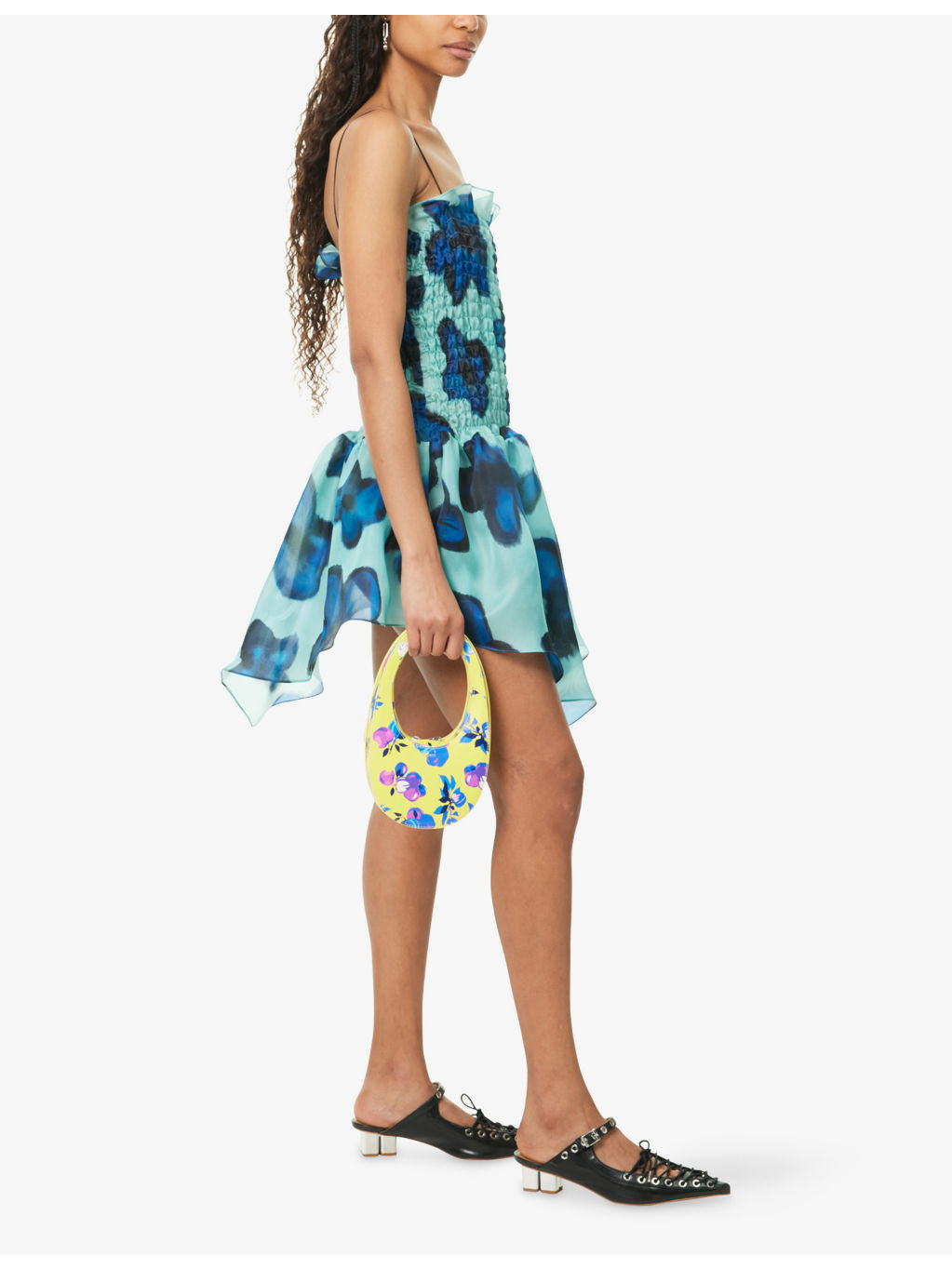 Floral-Print Silk-Organza Mini Dress - 2