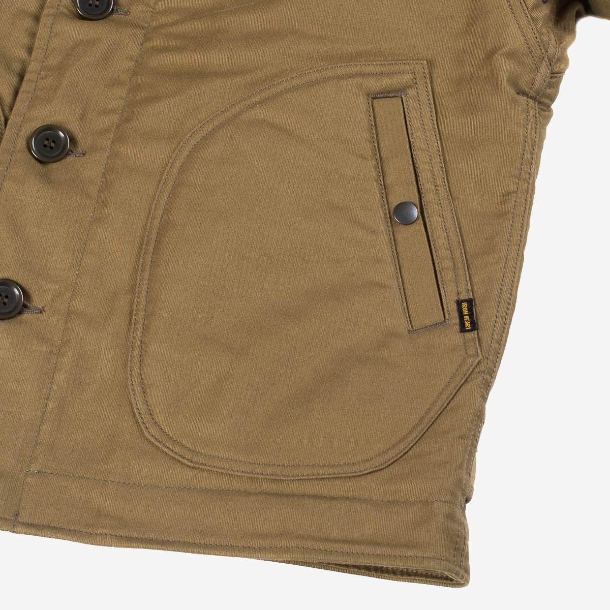IHM-29-KHA Alpaca Lined Whipcord N1 Deck Jacket - Khaki - 9