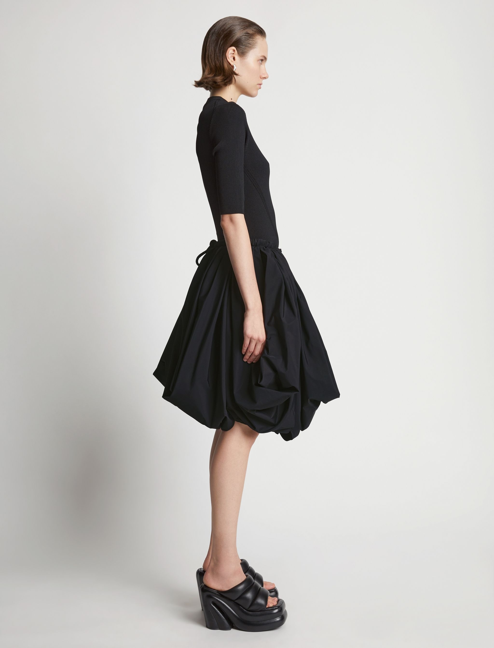 Technical Cotton Voluminous Skirt - 3