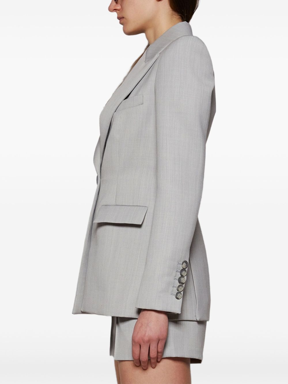 wool-blend blazer - 4