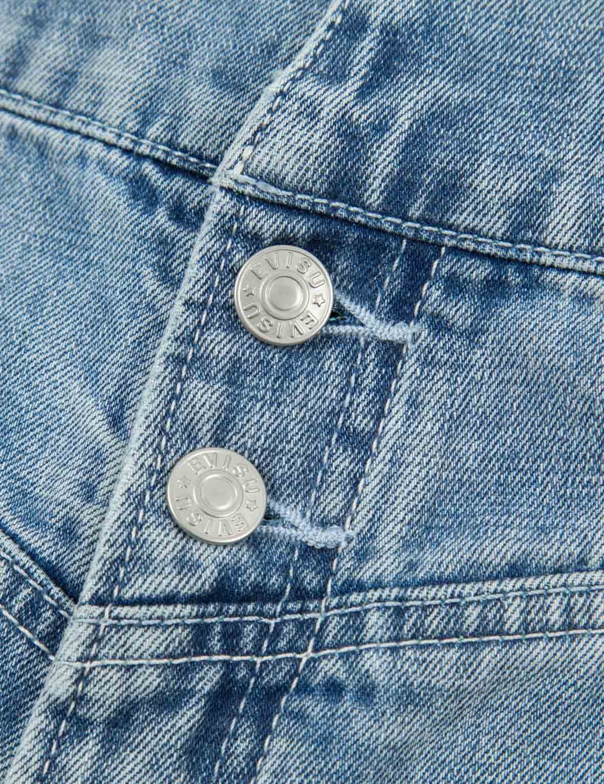SEAGULL PRINT PAPER BAG DENIM SHORTS - 16
