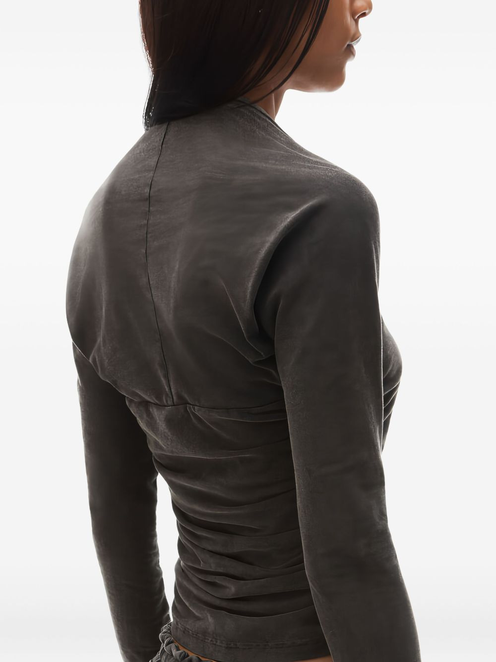 long-sleeved ruched top - 5