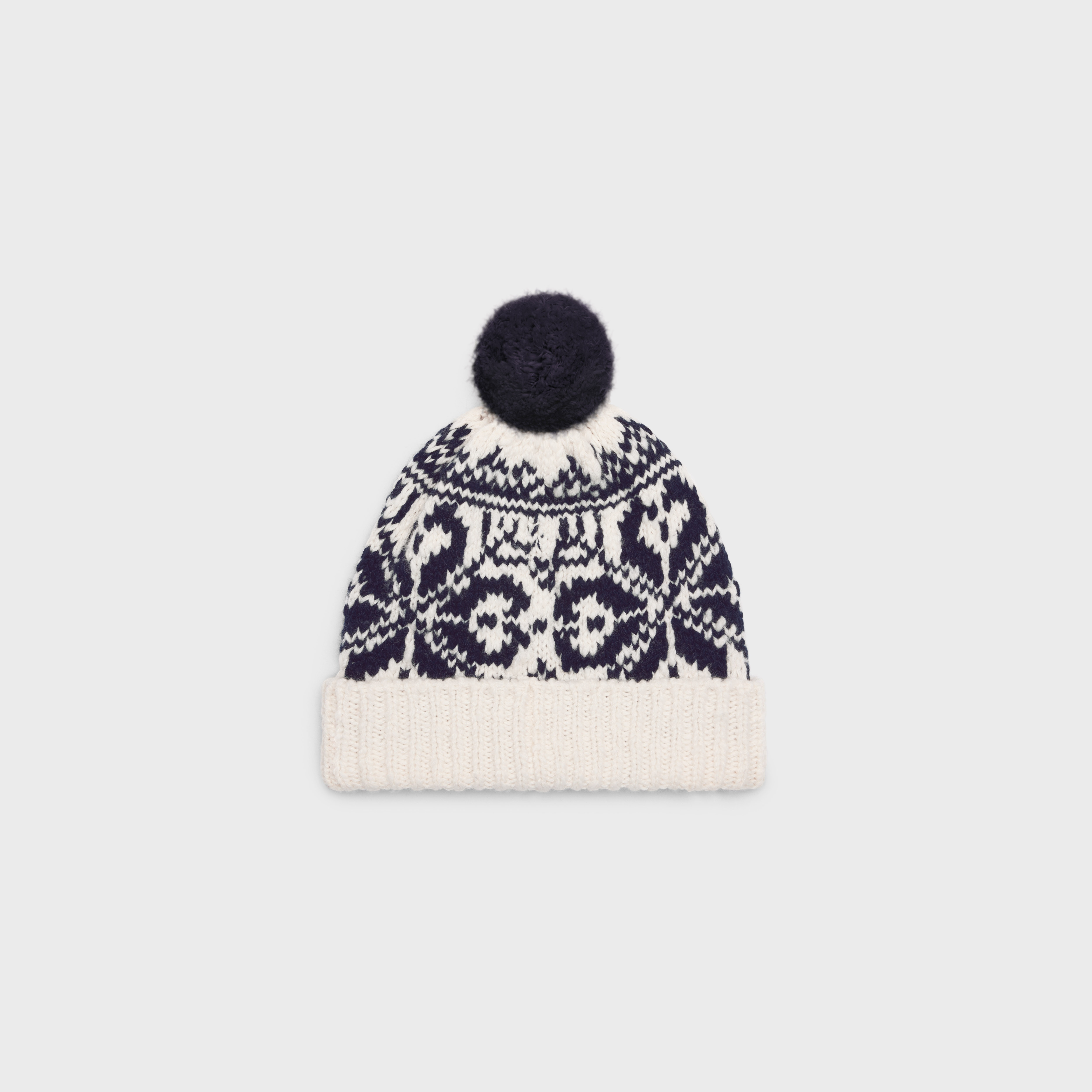 beanie in fair isle wool - 2