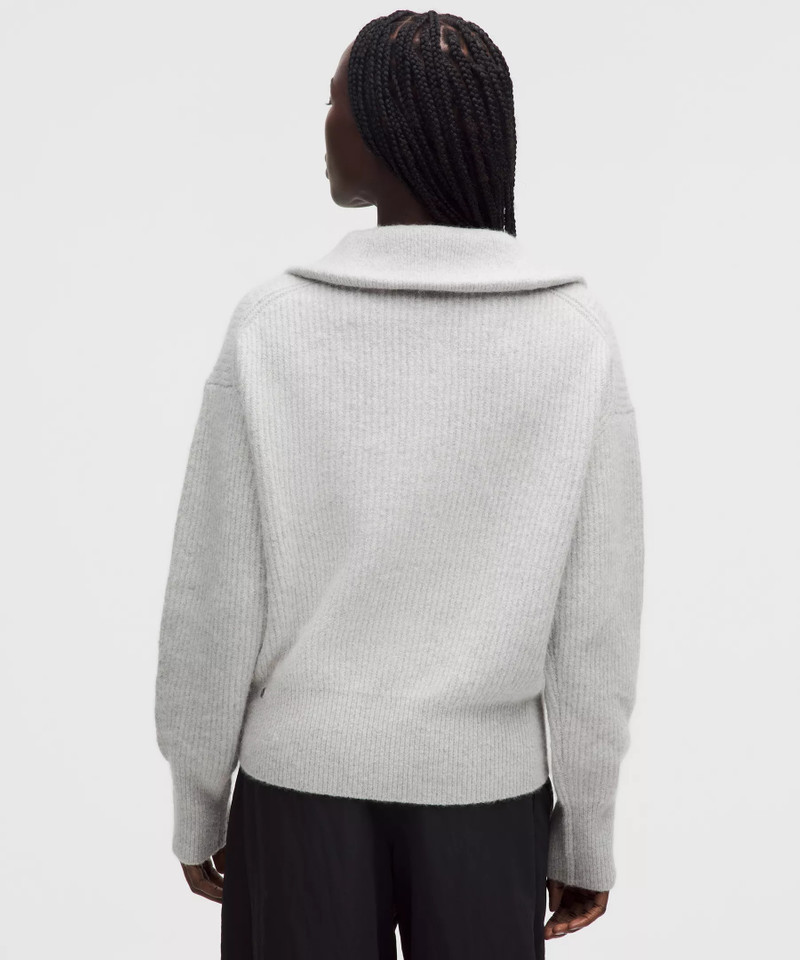 Alpaca-Blend Collared Half-Zip Sweater 3