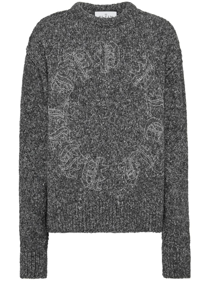 logo-embroidered jumper 1