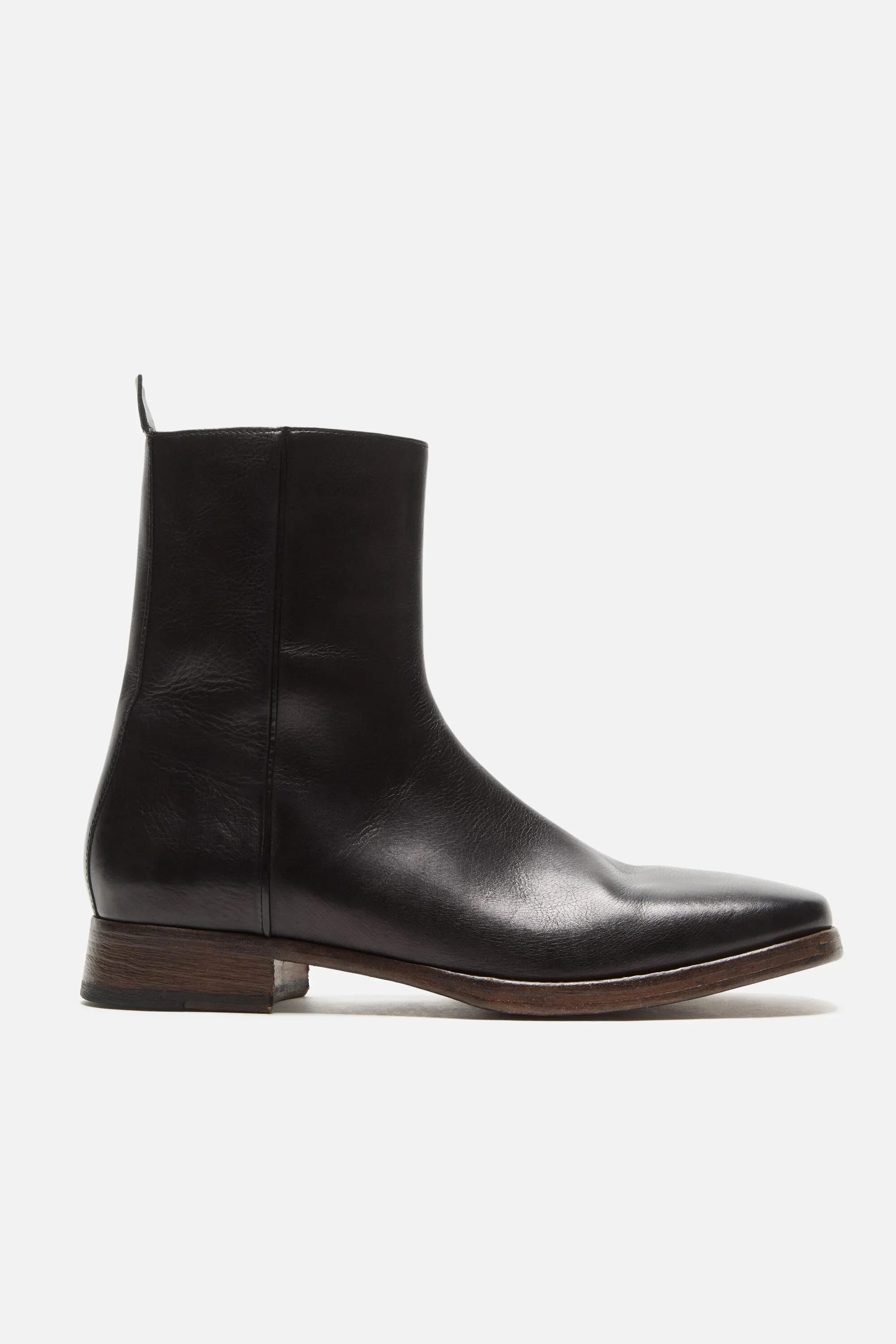 Leather ankle boot - Black - 1