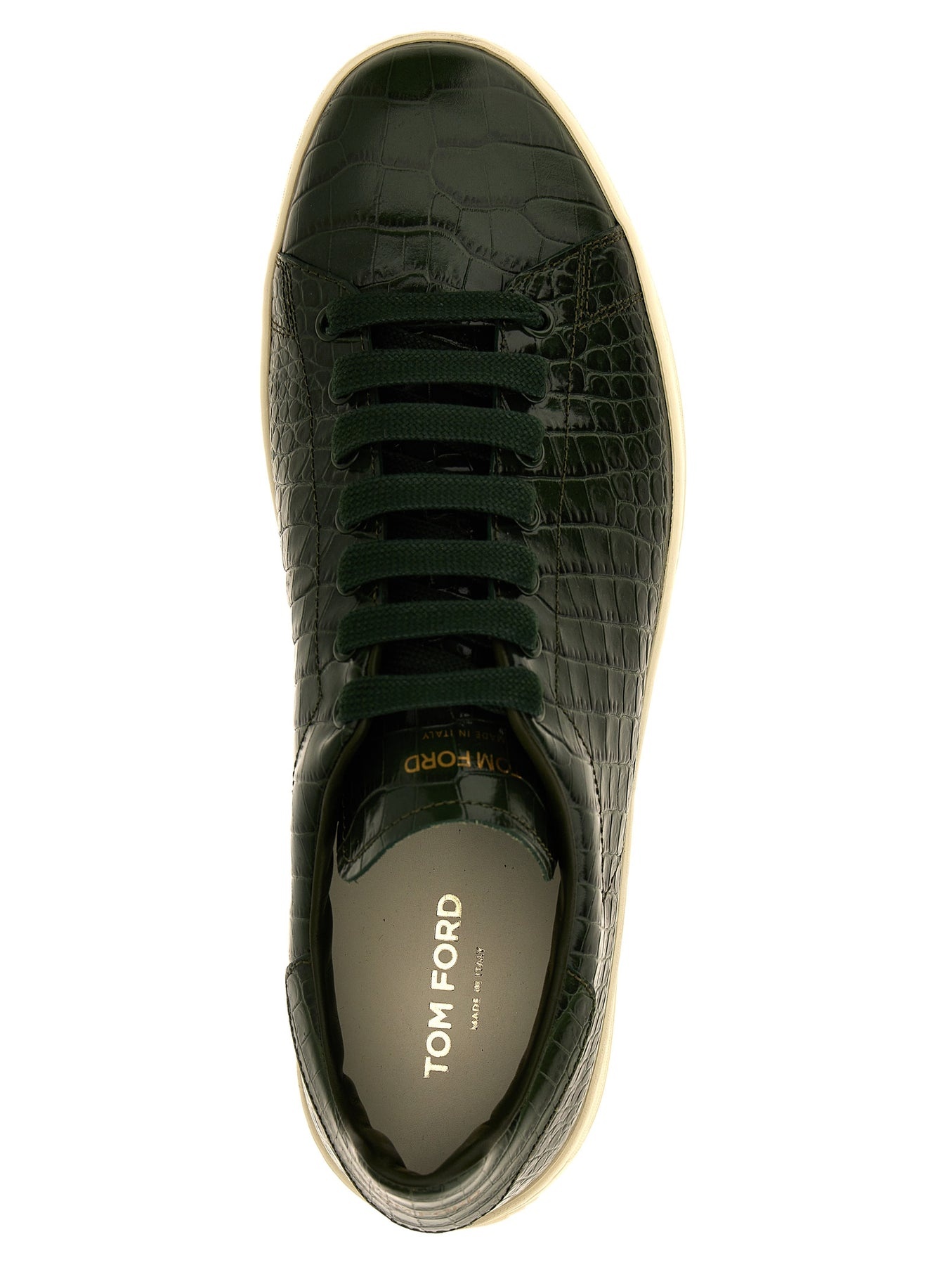 Croc Print Sneakers Green - 4