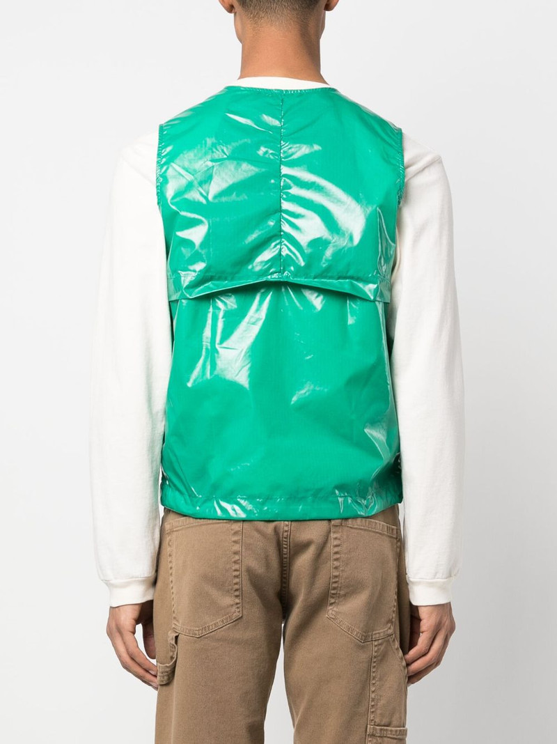 patent zip-up gilet 4