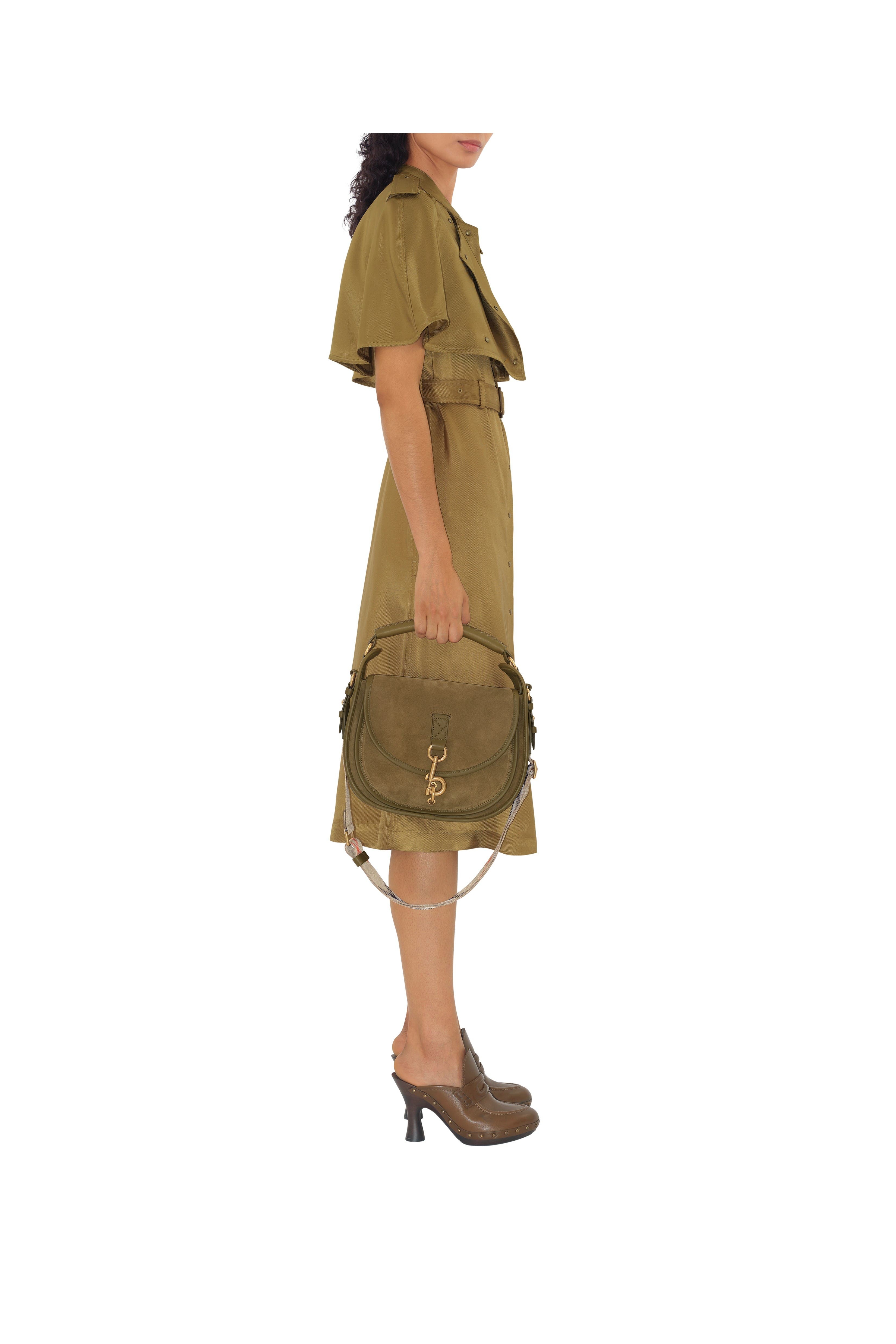 burberry Viscose Trench Dress in Walrus at Nordstrom - 3