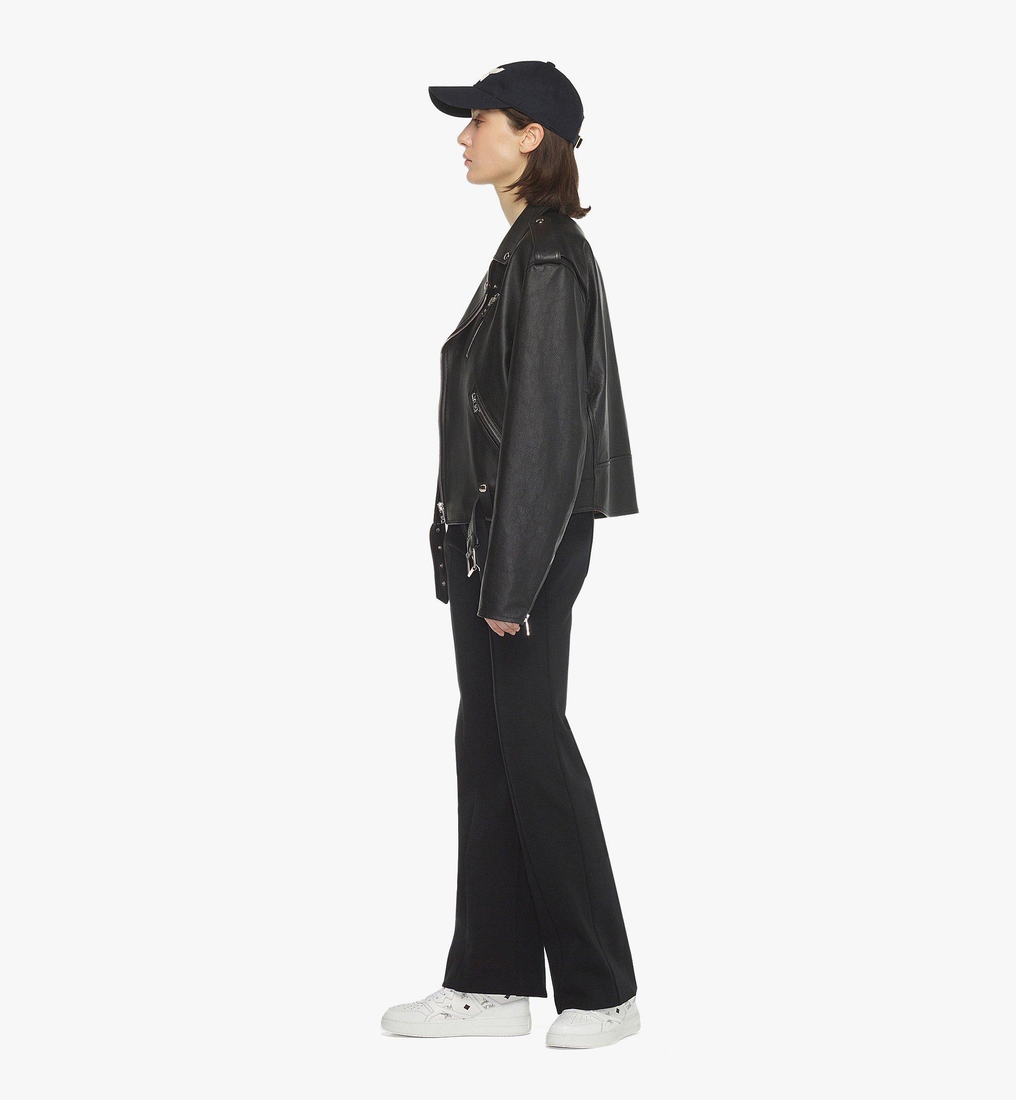 Cropped Rider Jacket in Lamb Leather - 4