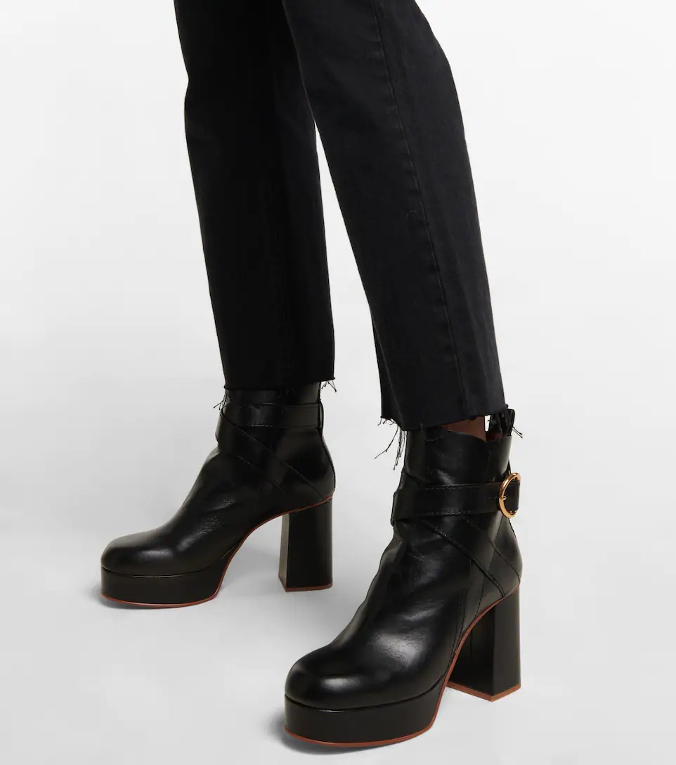 Lyna leather ankle boots - 4