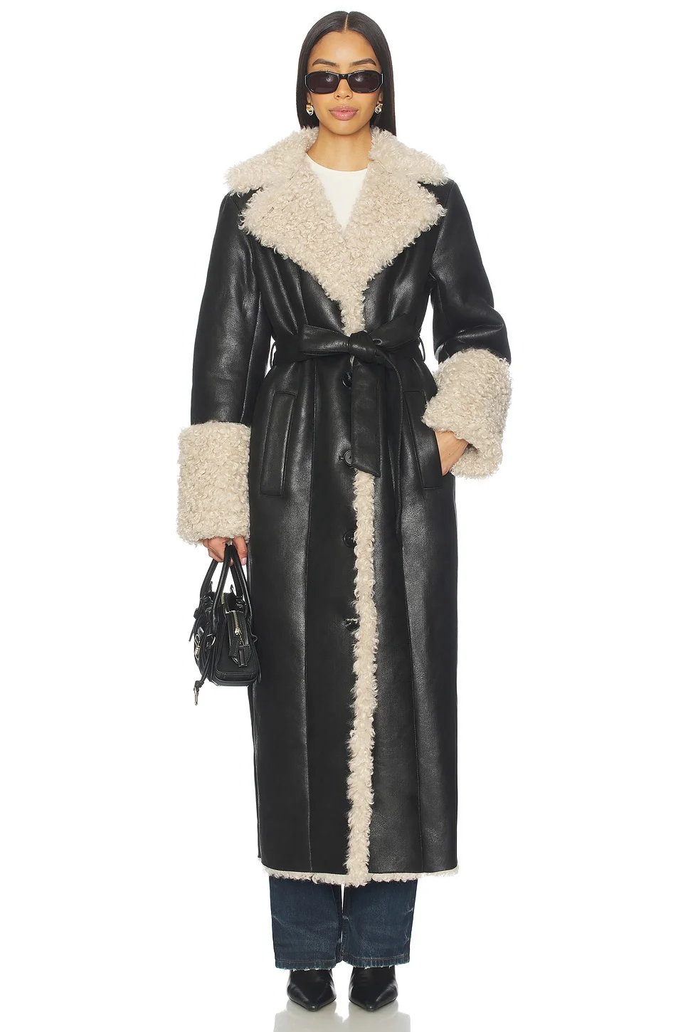 Polly Faux Fur Trench Coat - 1