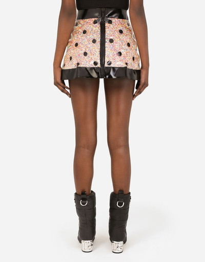 Dolce & Gabbana Quilted PVC miniskirt outlook