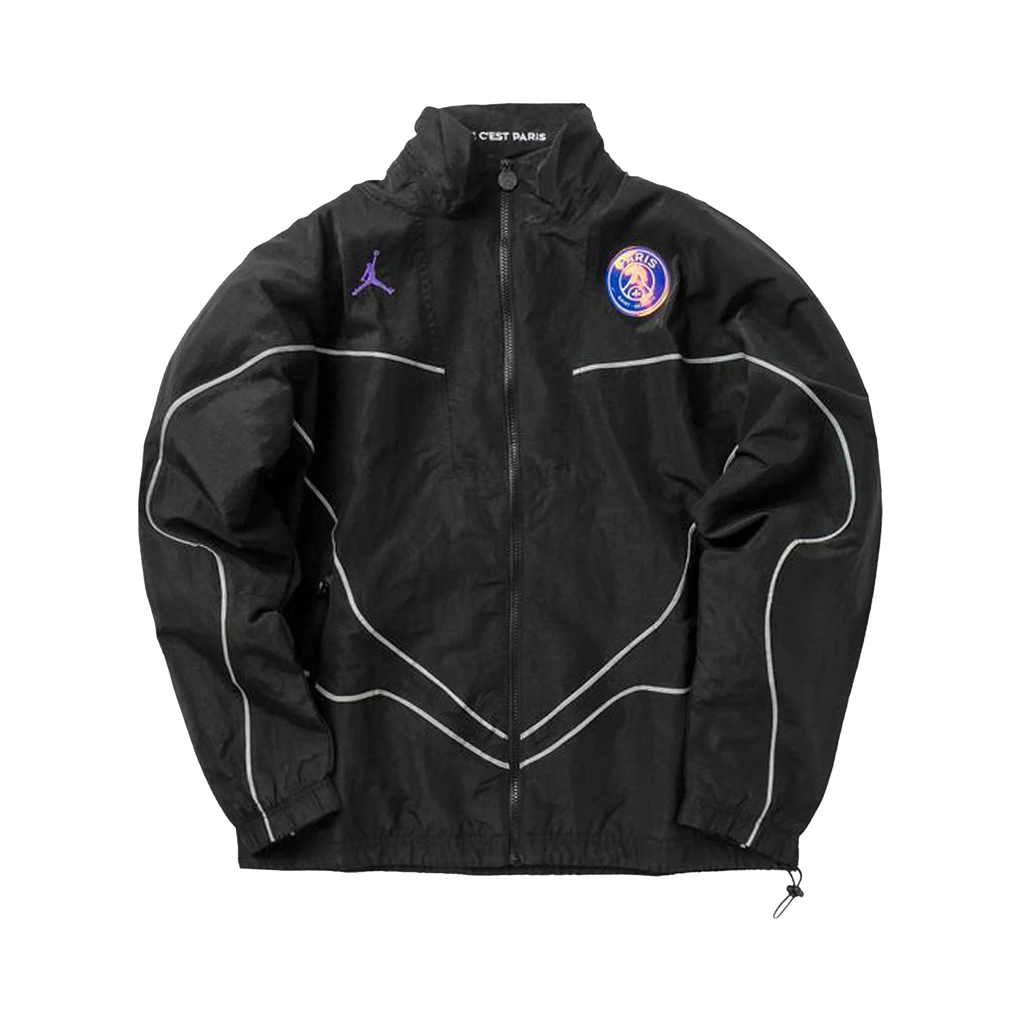 Air Jordan x Paris Saint-Germain Anthem Jacket 'Black/Hyper Pink/Pyschic Purple' - 1