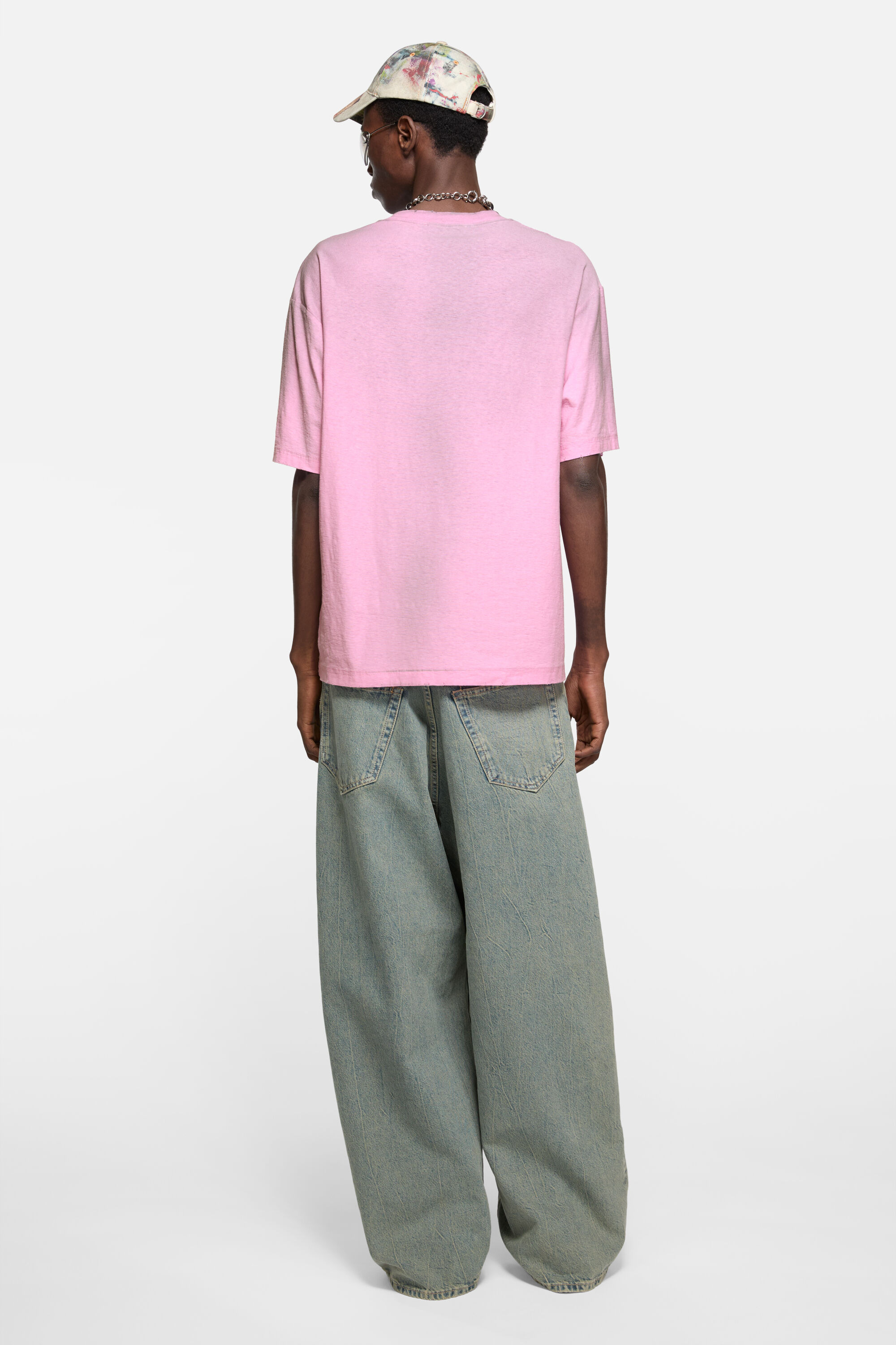 Logo t-shirt - Relaxed fit - Cotton candy pink - 3