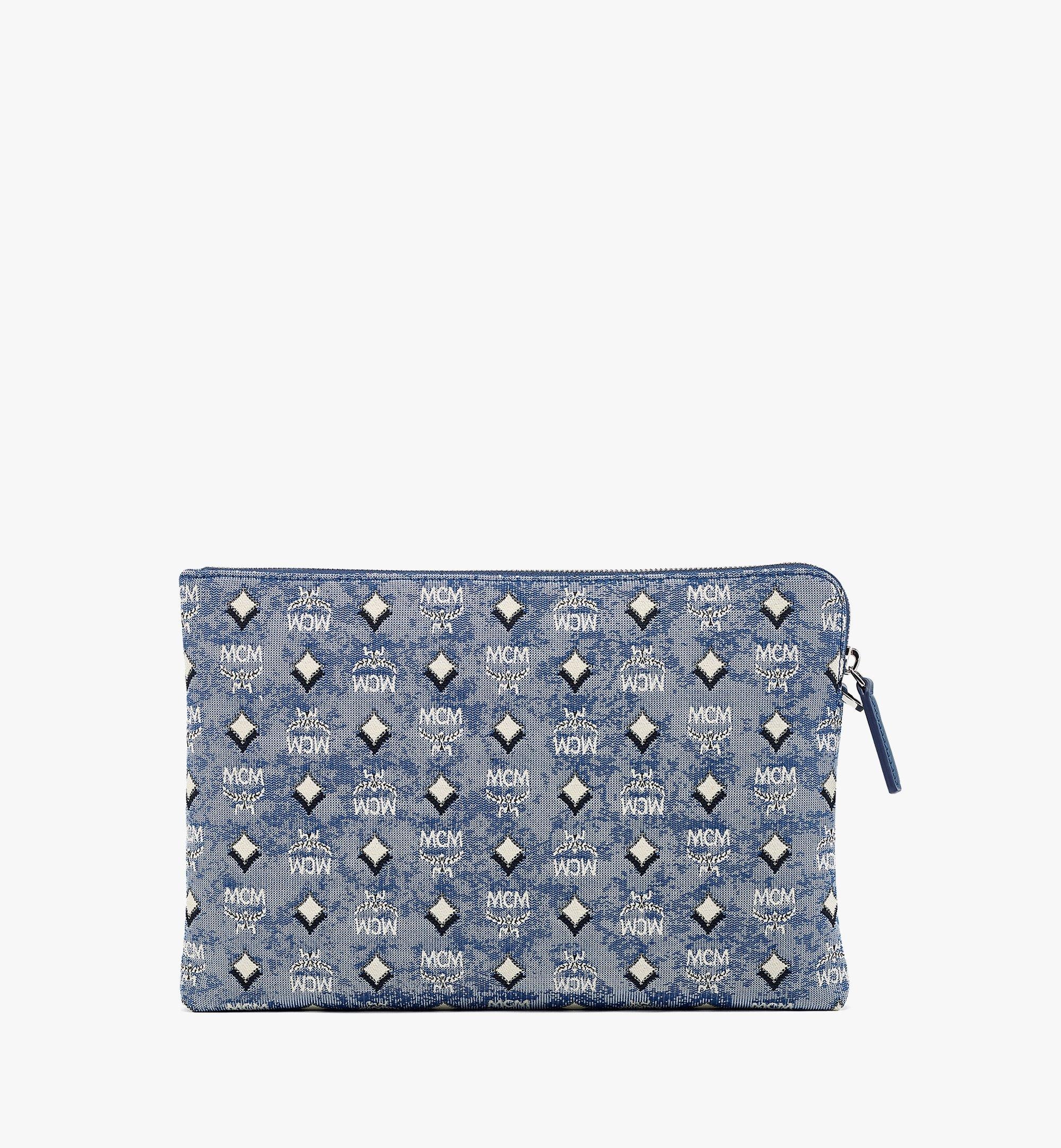 Standing Wristlet Pouch in Vintage Monogram Jacquard - 5