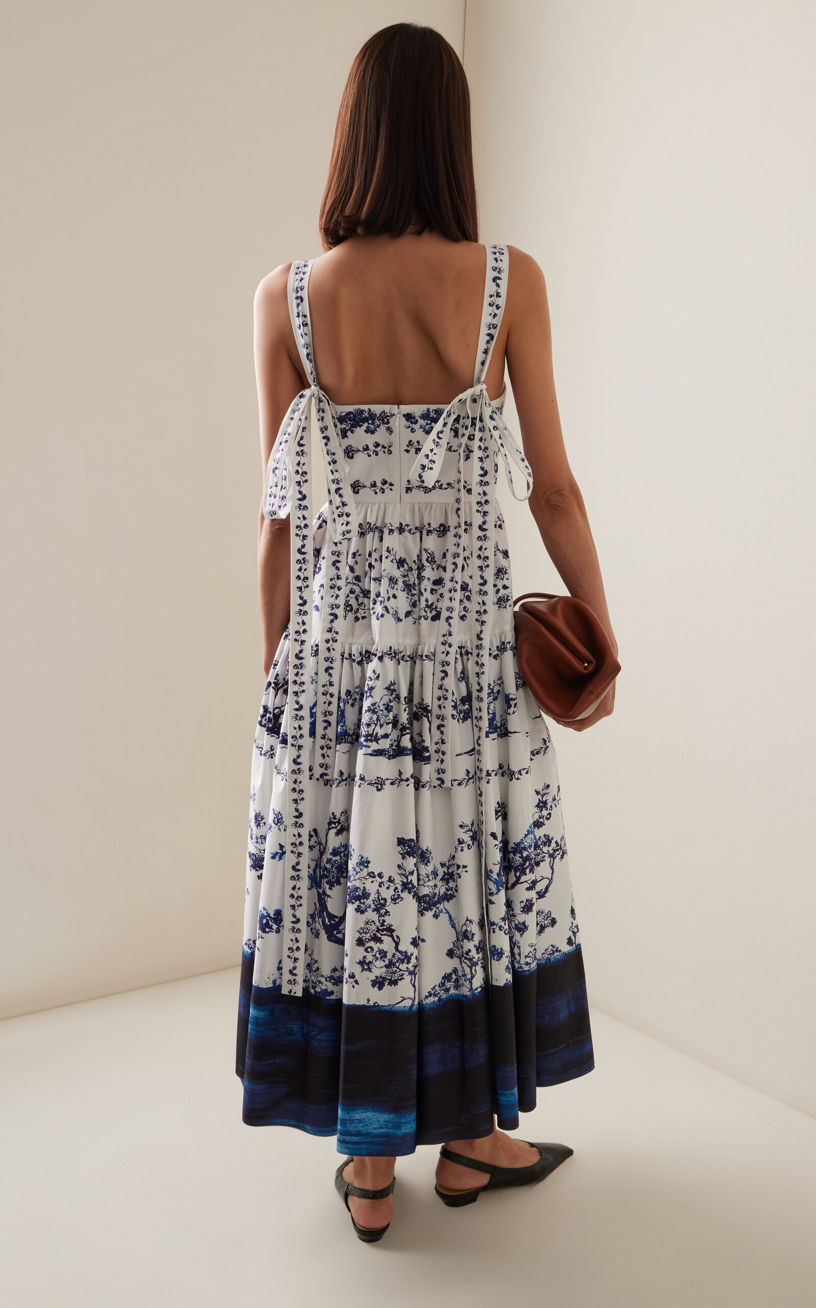 Cotton Midi Dress white - 4