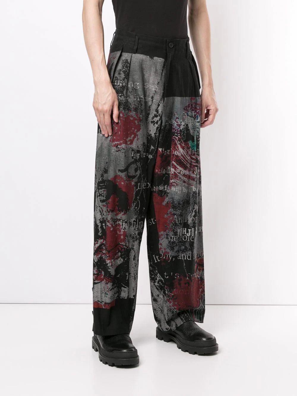 graphic-print loose-fit trousers - 3