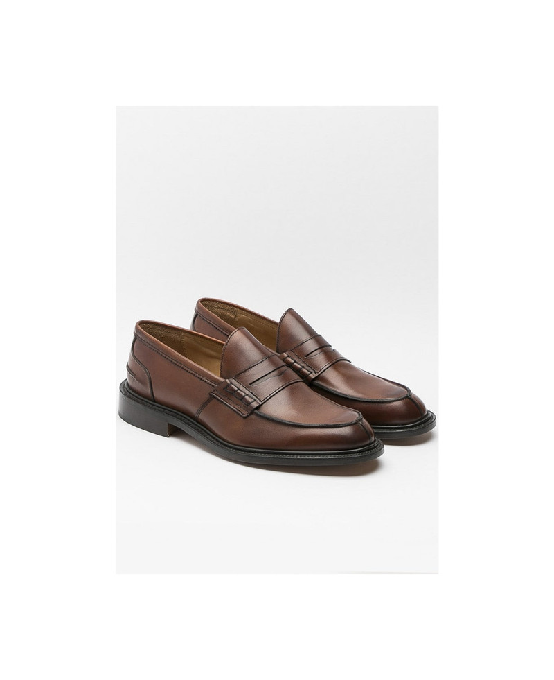 Tricker's James Chestnut Burnished Calf Penny Loafer outlook