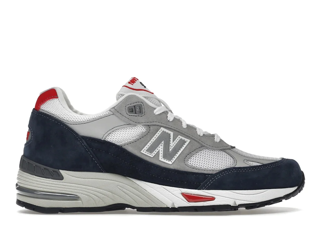 New Balance 991 Grey Navy Red - 1