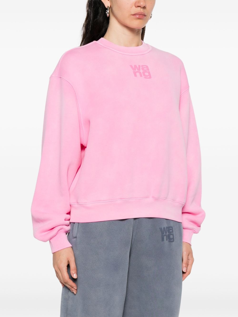 logo-embossed sweatshirt - 3