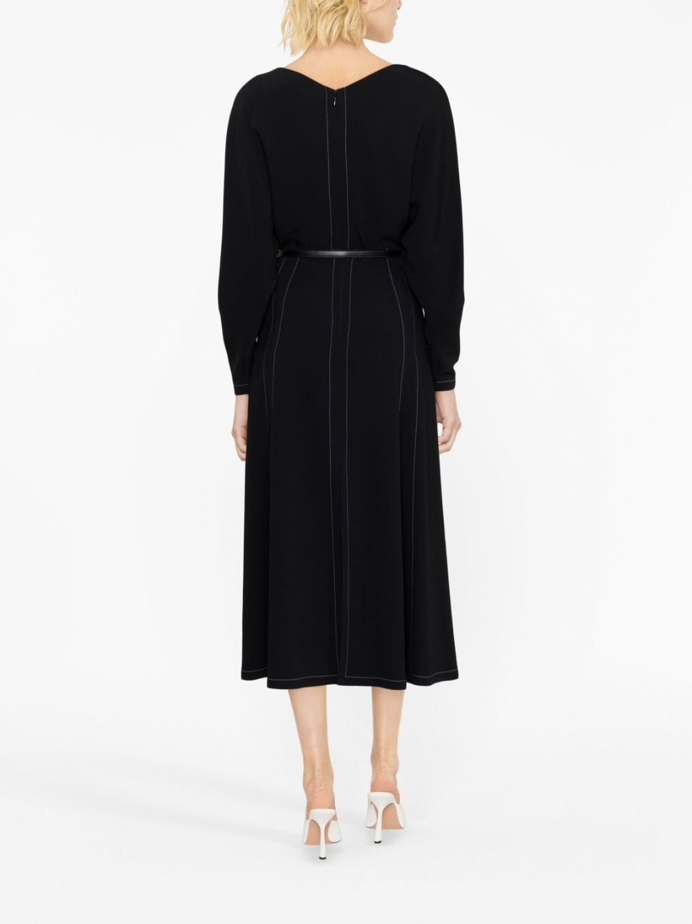 front-slit midi skirt - 3