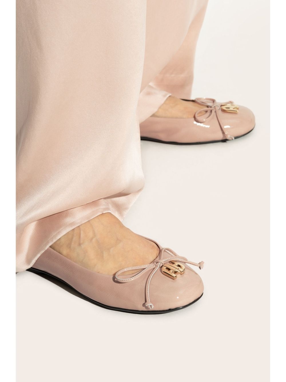 logo-plaque ballet flats - 2
